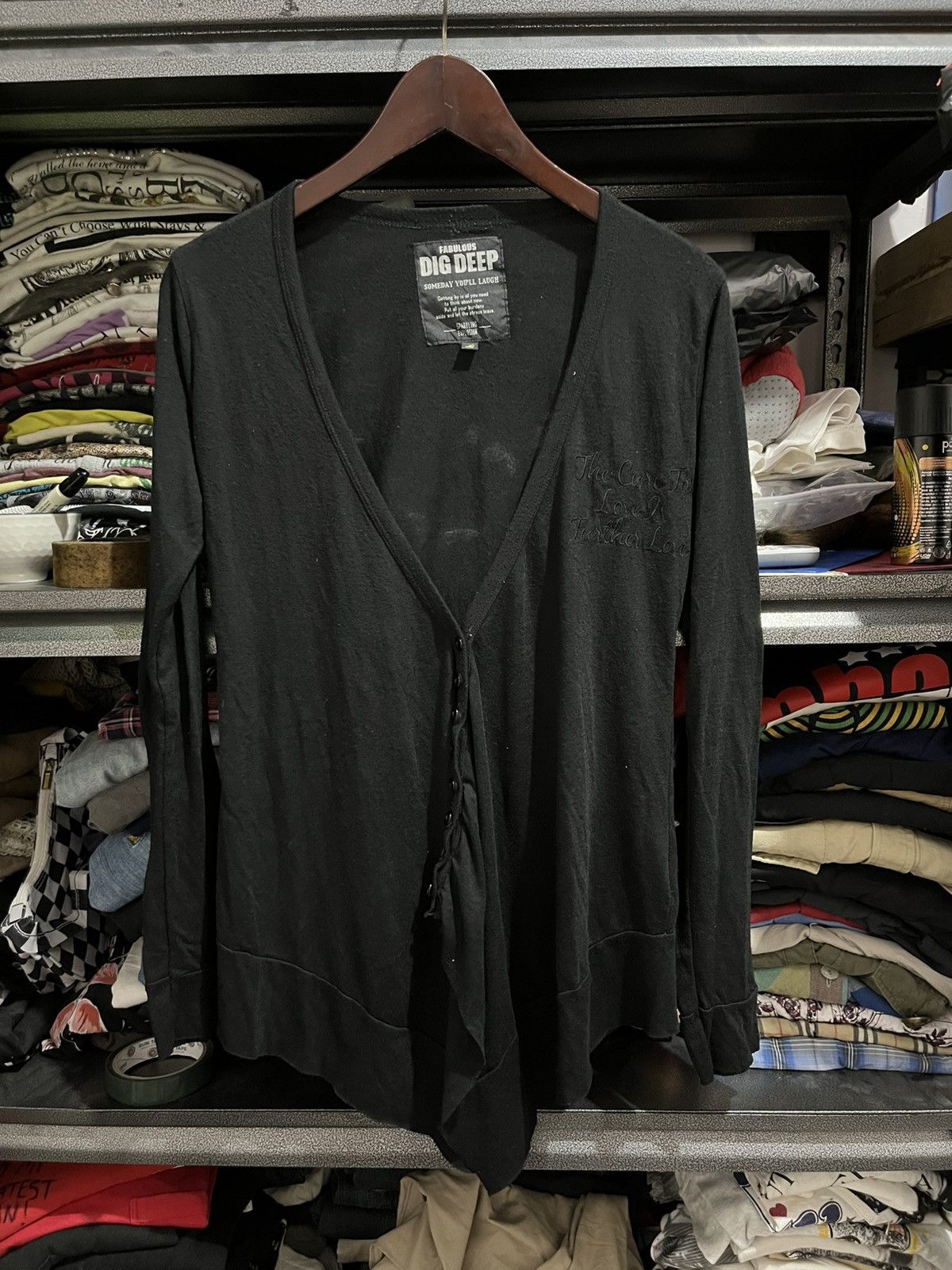 Japanese Brand Dig deep asmetrical cardigan Size S / US 4 / IT 40 - 1 Thumbnail