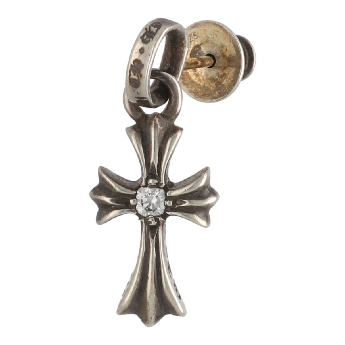 アクセサリー Chrome Hearts CH Cross Baby Fat Earrings Vintage 2004 Chrome Hearts Baby Fat Sterling Cross Dangling