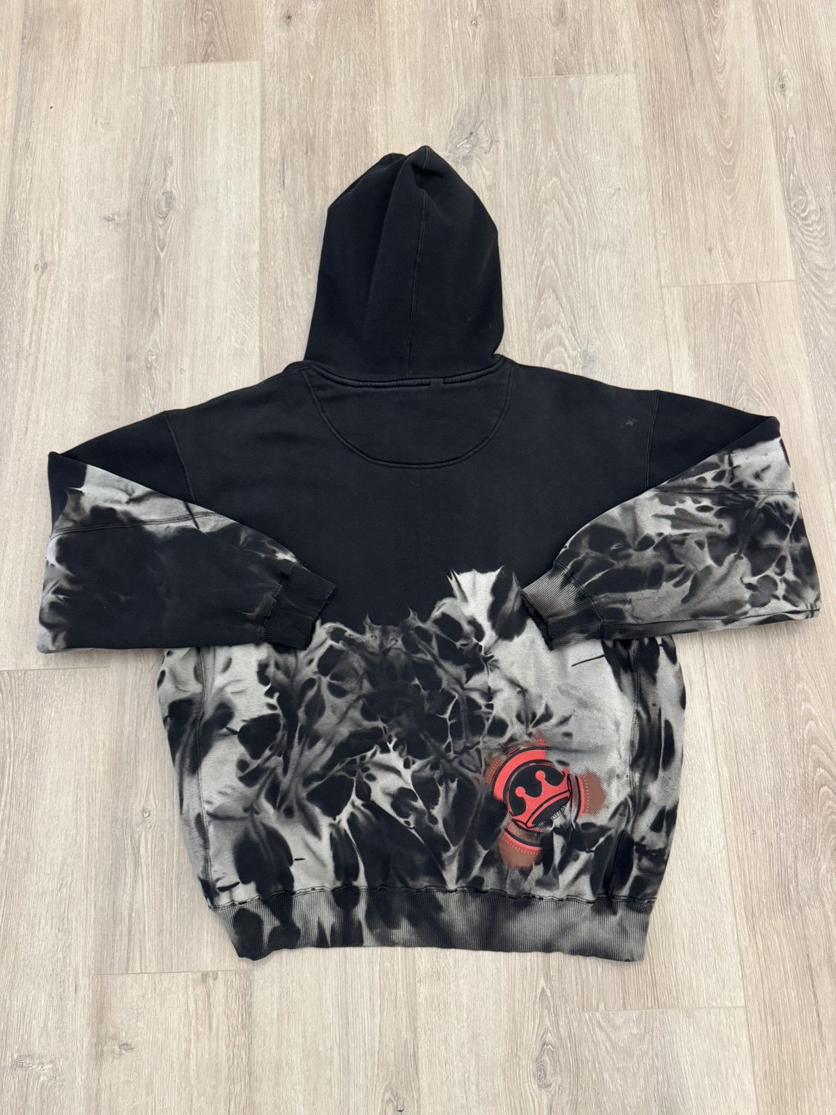 JNCO Y2K JNCO Jeans Skull Sleeve Graphic Hoodie / Sunfaded Vtg Size US L / EU 52-54 / 3 - 6 Thumbnail