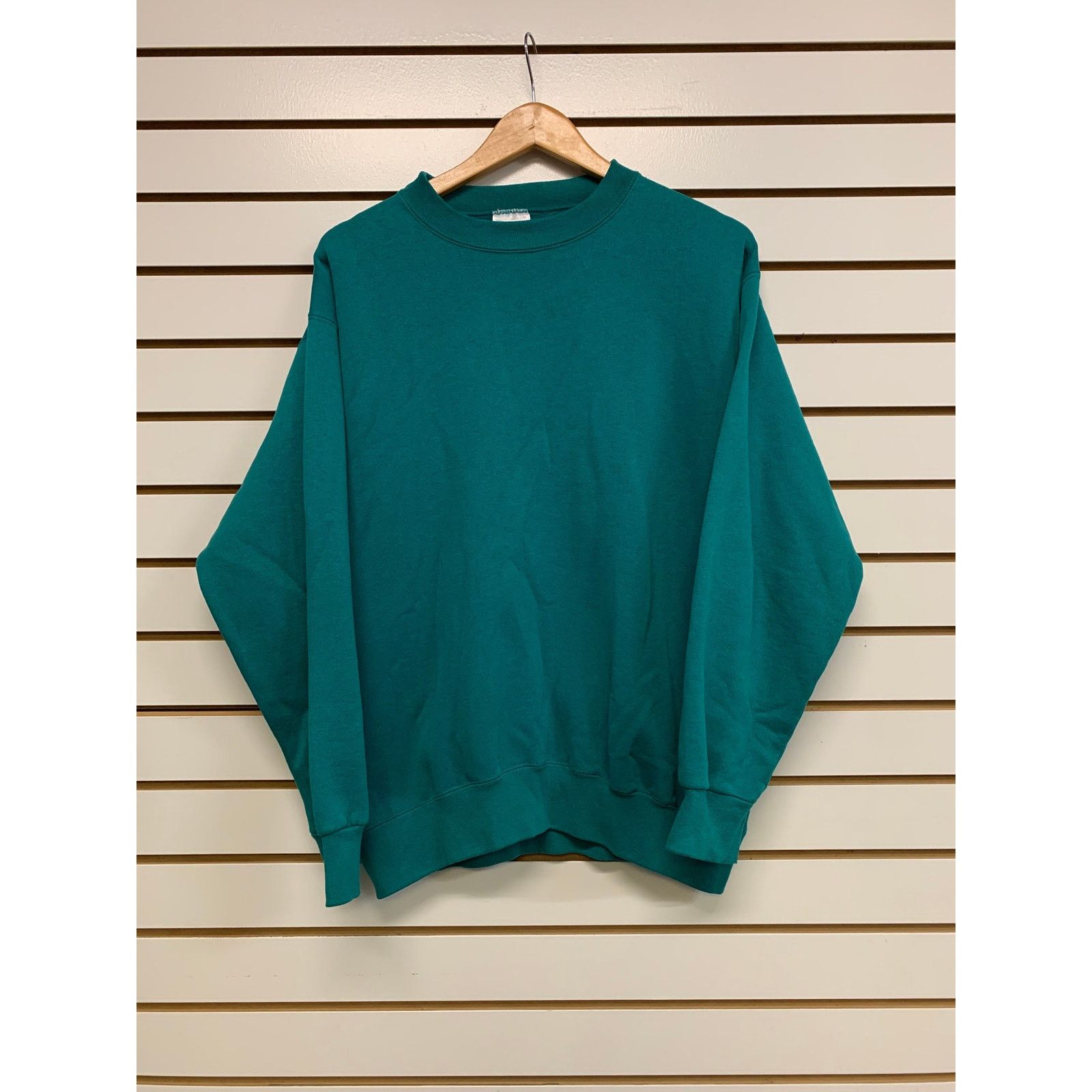 Tultex Vintage Blank Teal Sweatshirt size Large 1990s 80s Size US L / EU 52-54 / 3 - 1 Thumbnail