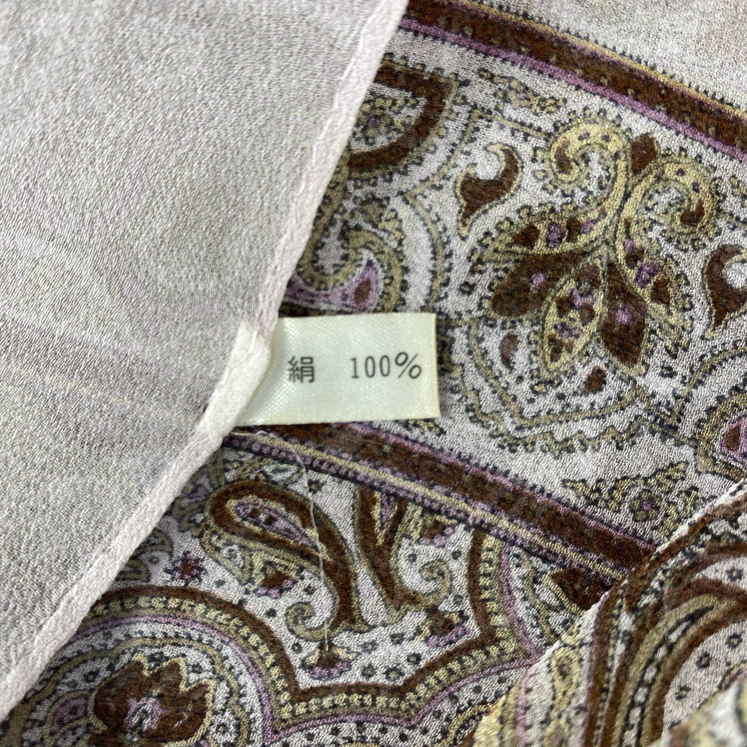 Japanese Brand × Vintage Vintage Paisley Silk Scarf SS056 Size ONE SIZE - 6 Thumbnail
