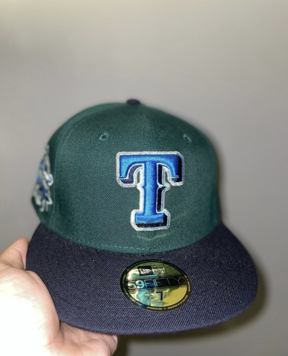 image of Hat Club x New Era Ecap City Texas Rangers 1995 All Star Game Size 7 in Blue, Men's