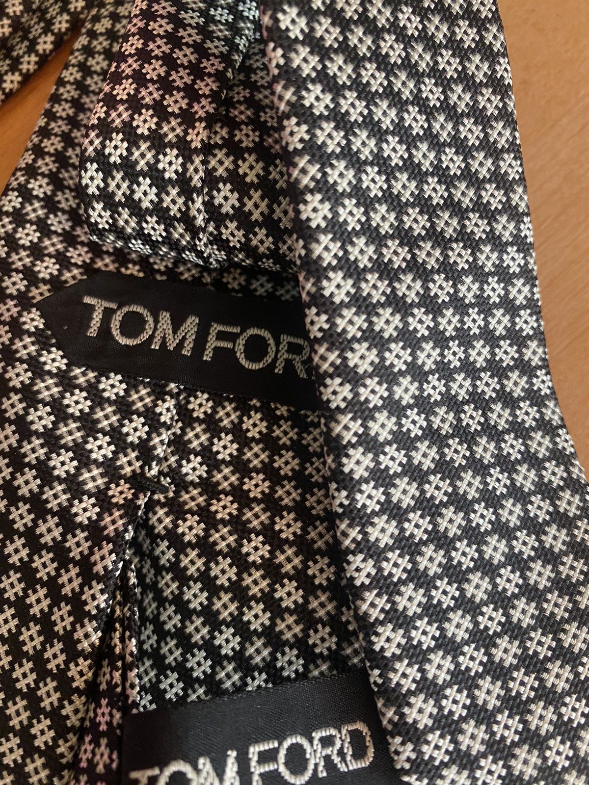Tom Ford Tom Ford 🇮🇹 Black / Silver Hashtags Knit Silk Necktie NWOT Size ONE SIZE - 9 Thumbnail