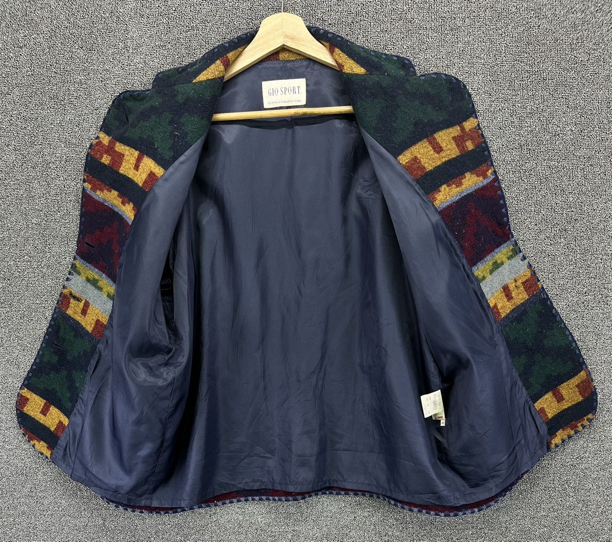 Japanese Brand Vintage Gio Sport Native Navajo Wool Jacket Size L / US 10 / IT 46 - 6 Thumbnail