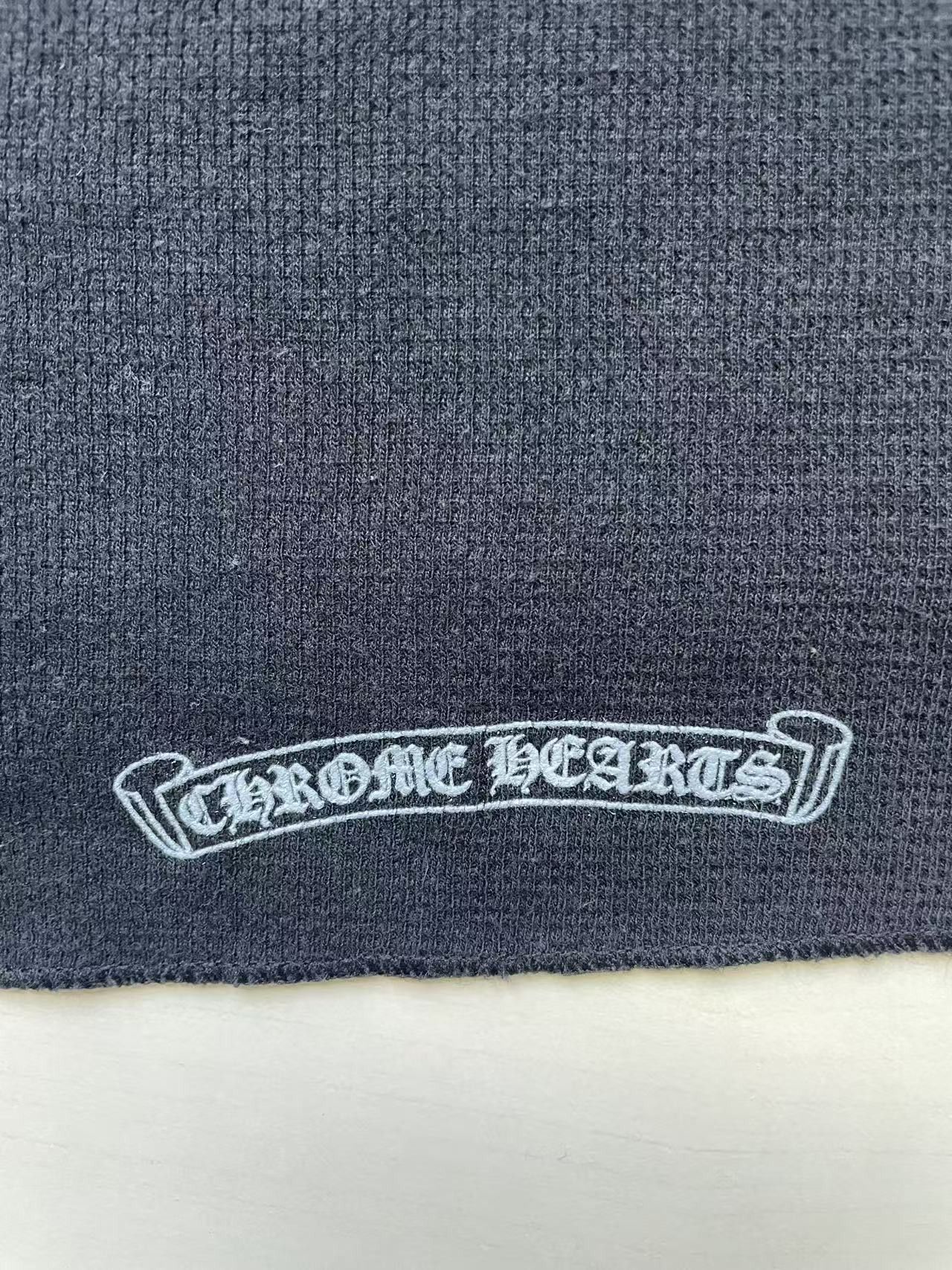 Chrome Hearts Chrome Hearts Black Waffle Scroll Long Sleeve Tee Size US L / EU 52-54 / 3 - 8 Thumbnail