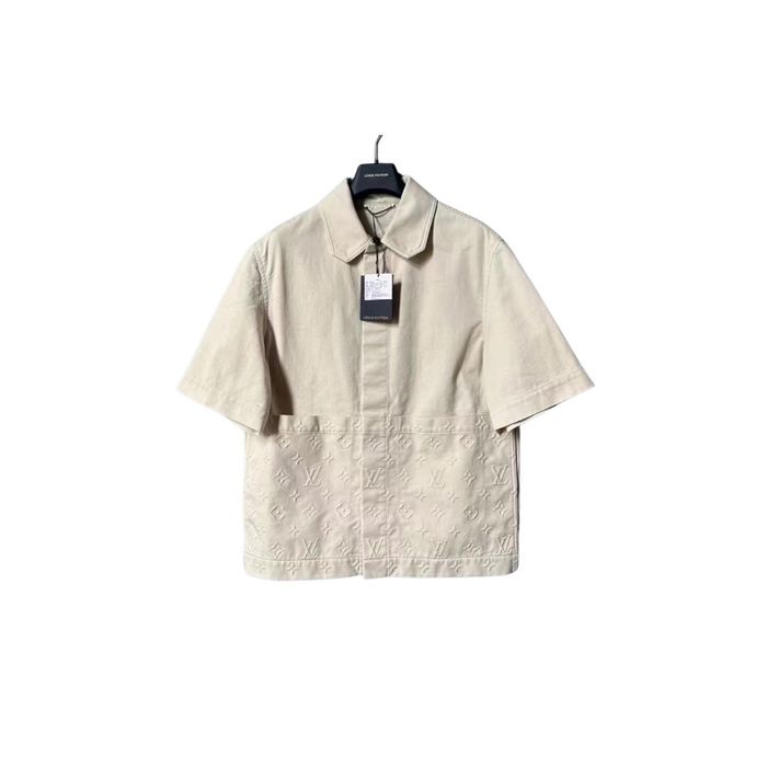 Louis Vuitton Monogram Workwear Short-sleeved Shirt ECRU. Size S0