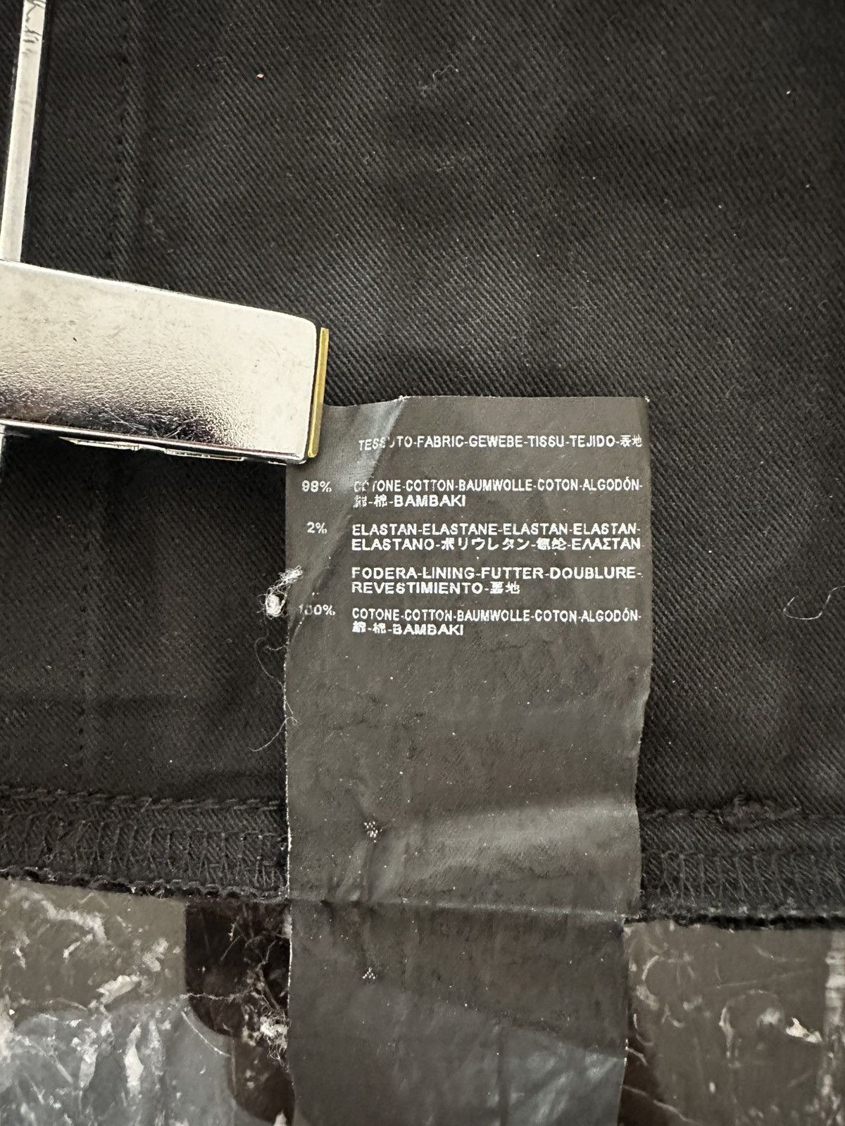 Saint Laurent Paris SS14 D05 Black Raw Denim High Waisted Skinny Jeans Size US 27 - 15 Thumbnail