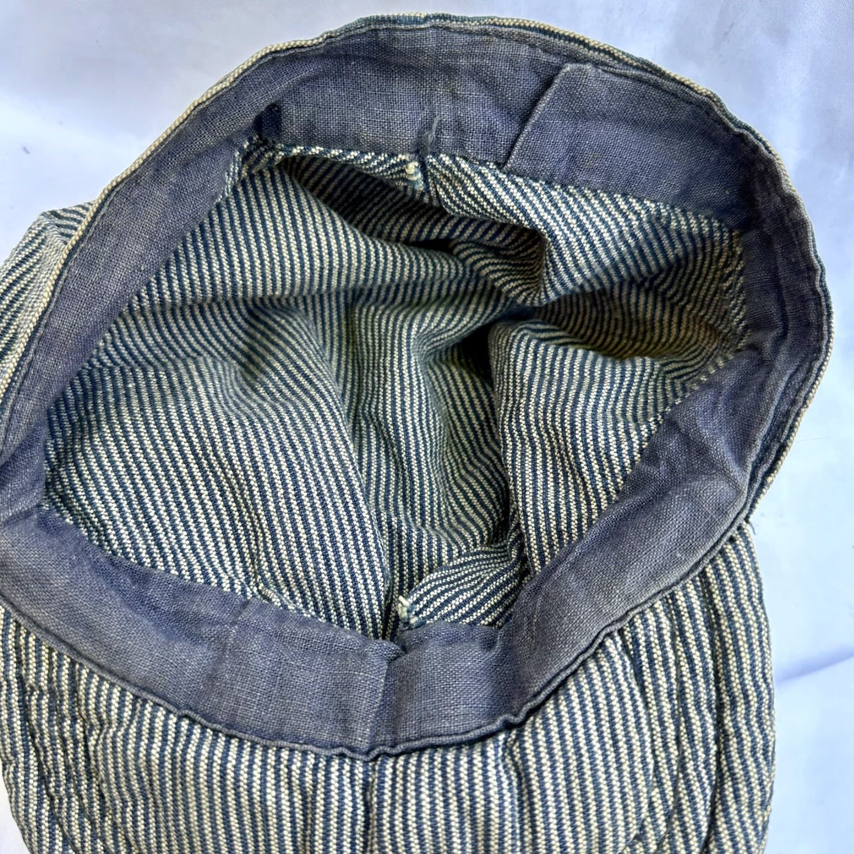 Vintage VINTAGE 1920s Cross Weave Railroad Cap HaT Original Cap Workwear Size 7 Men's Hats Size ONE SIZE - 6 Thumbnail