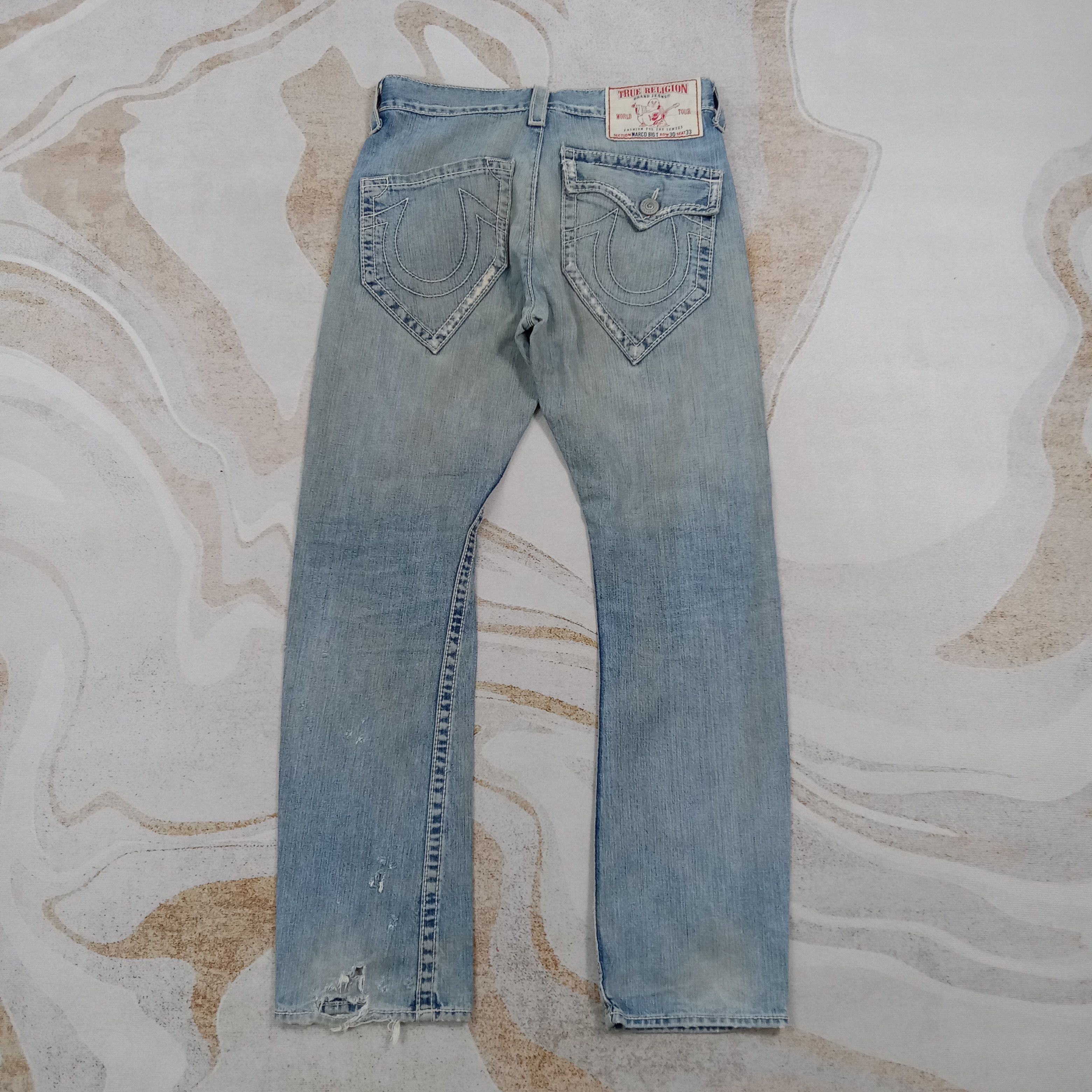 True Religion True Religion American Distressed Denim Jeans C272N13 Size US 33 - 1 Thumbnail