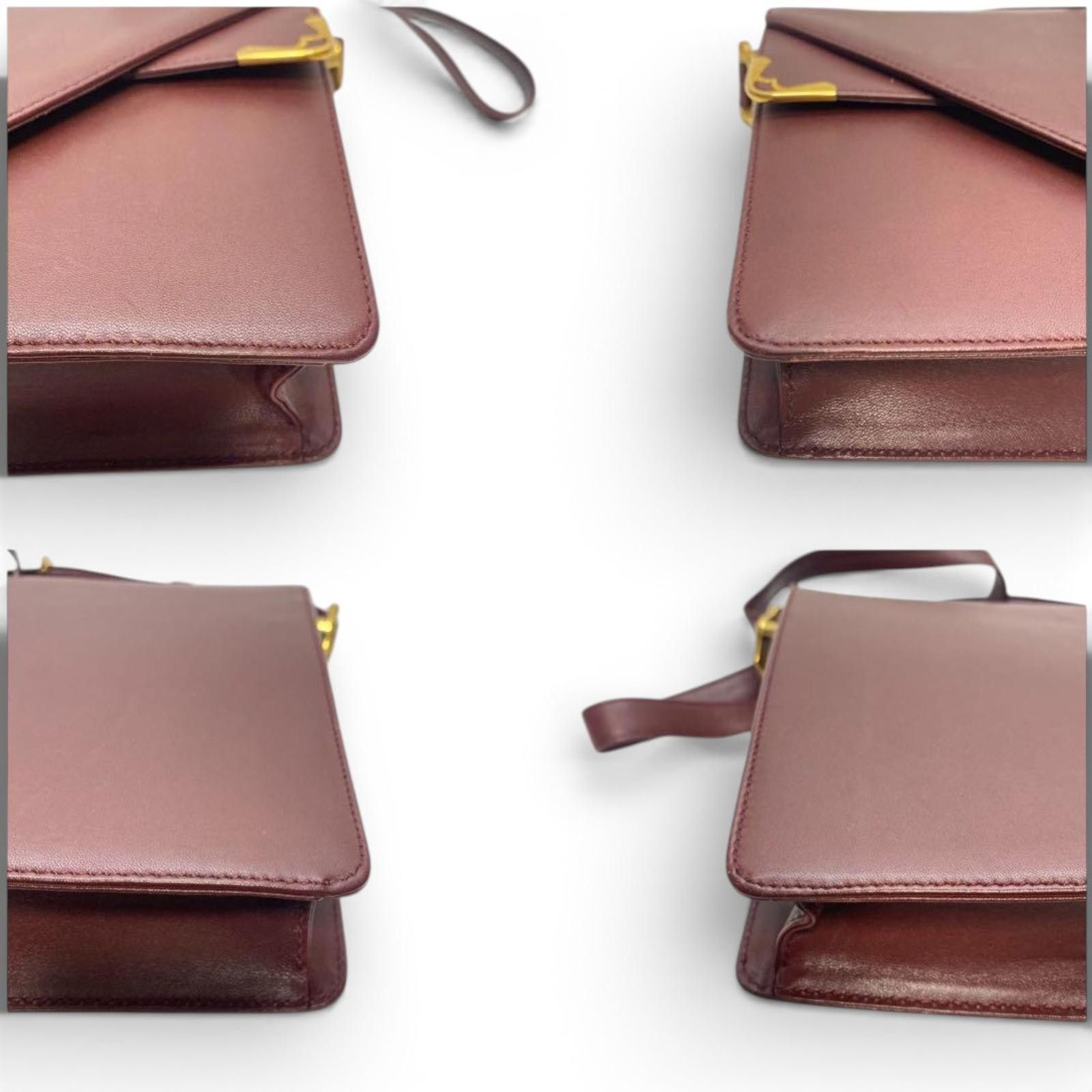 Cartier Cartier - Burgundy Leather Crossbody Bag Size ONE SIZE - 3 Thumbnail
