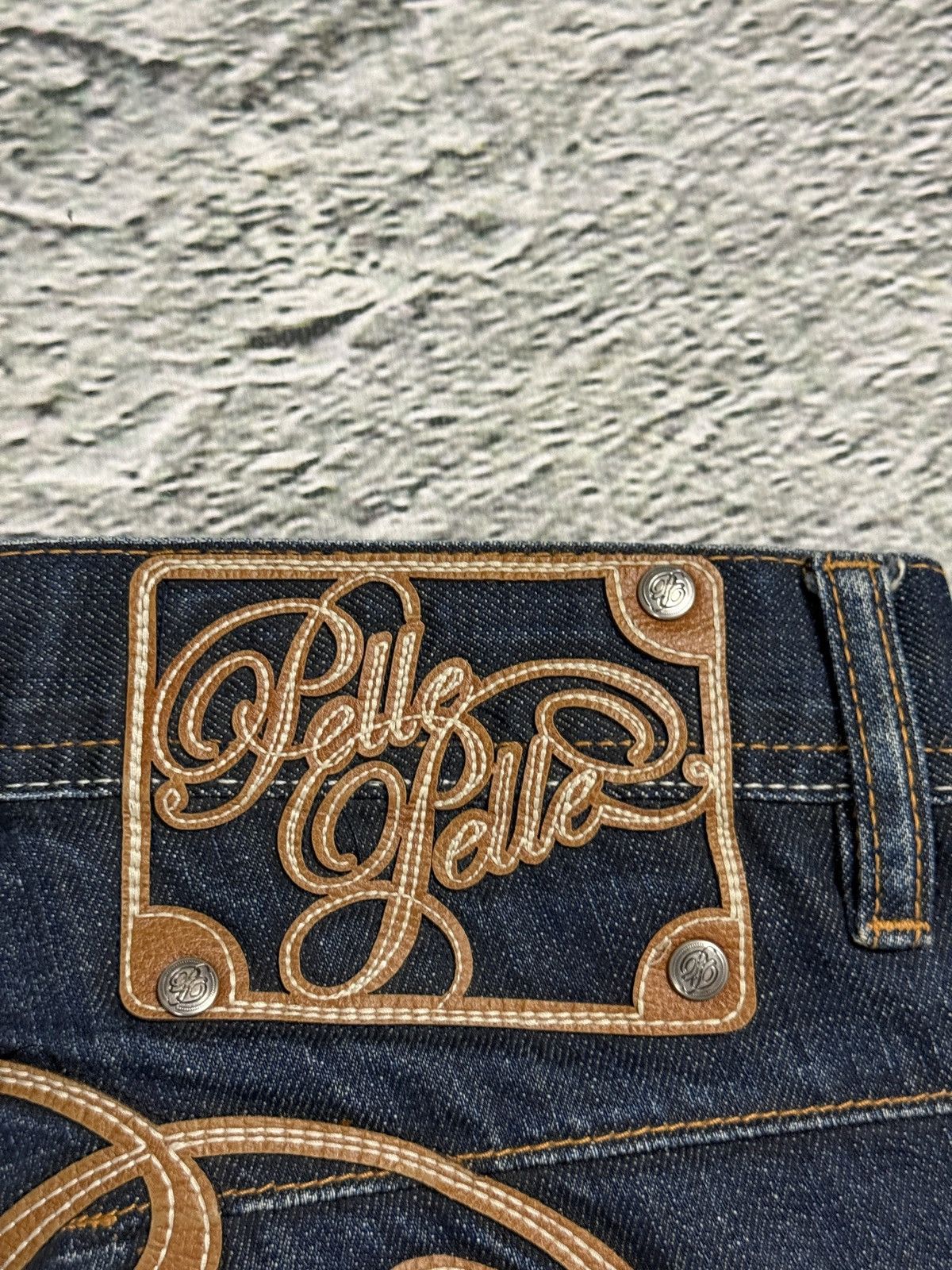 Pelle Pelle Pelle Pelle vintage navy blue jeans Y2K baggy denim big logo Size US 32 / EU 48 - 4 Thumbnail