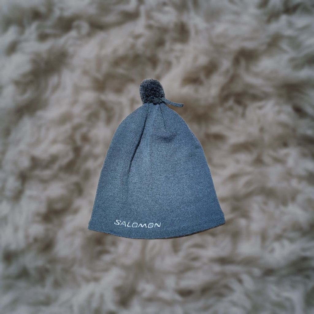 Salomon Salomon Beanie Hat One Size Thermal Lined Winter Pom Logo Knit Green Unisex Adults Size ONE SIZE - 1 Thumbnail