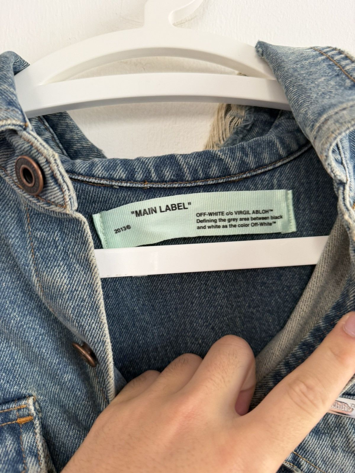 Off-White Off White Gradient Denim Jacket Size US S / EU 44-46 / 1 - 6 Thumbnail