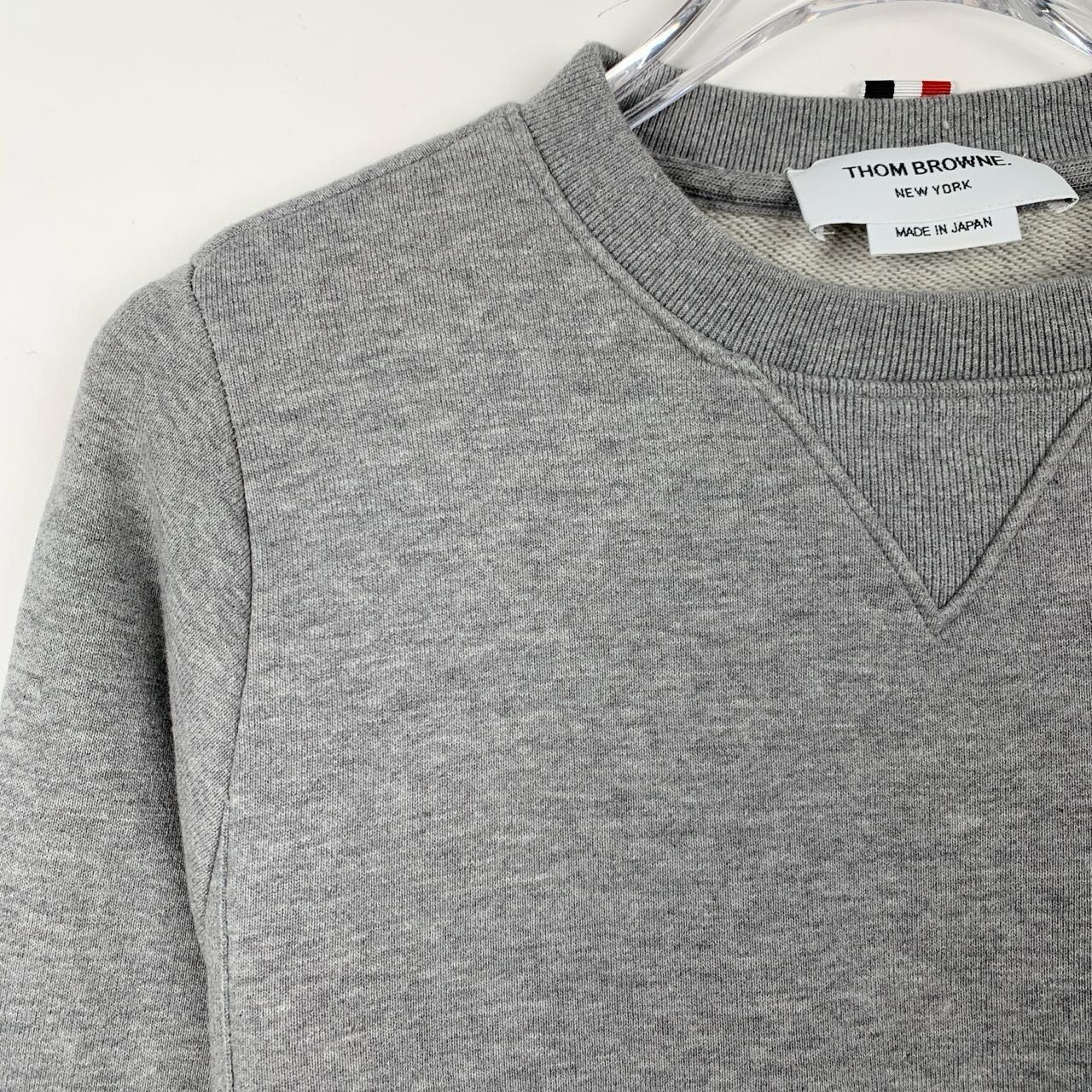 Thom Browne Thom Browne Classic 4-Bar Gray Cotton Crewneck Sweatshirt (S Size M / US 6-8 / IT 42-44 - 8 Thumbnail
