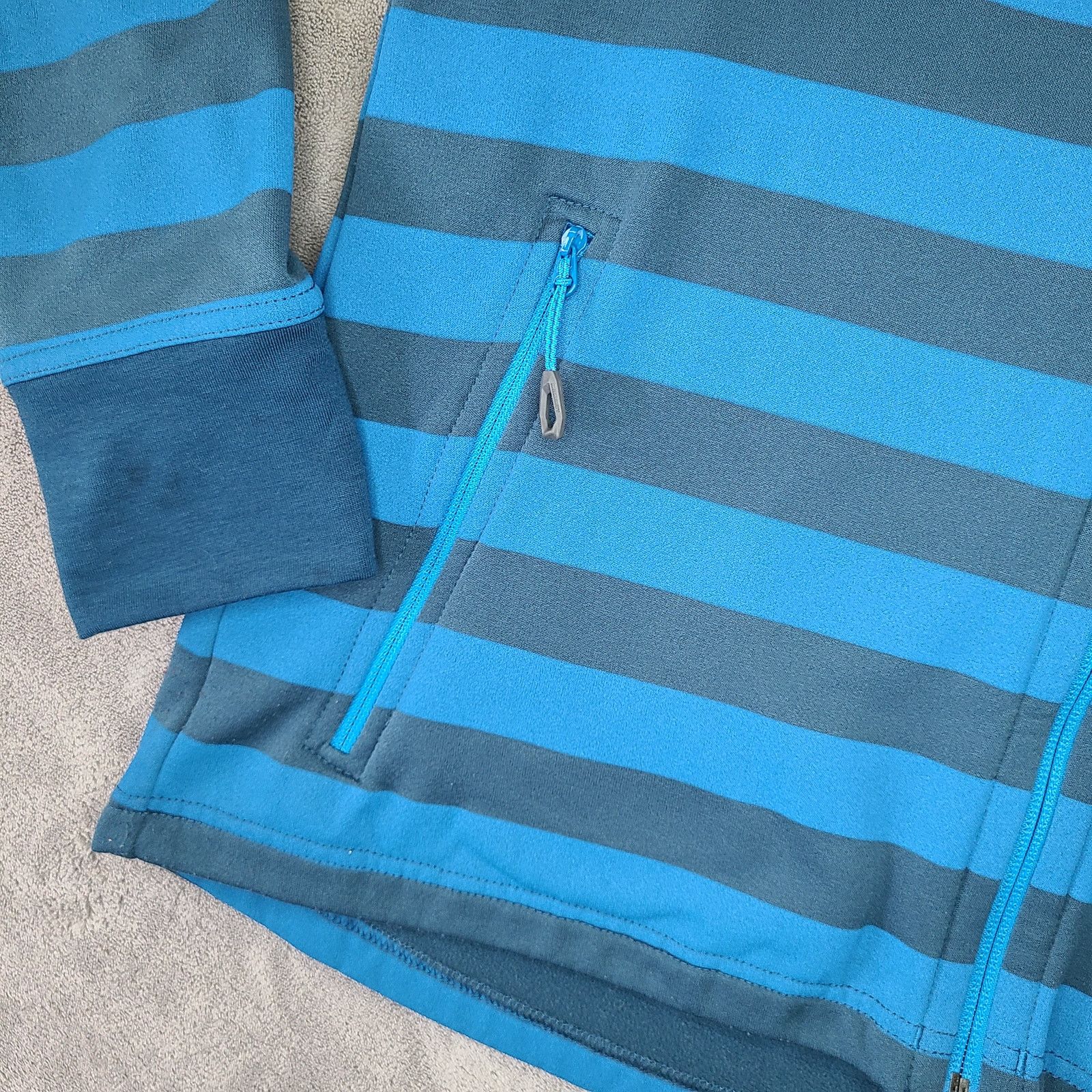 Mammut Mammut Blue & Navy Striped Turtleneck Jacket L, Women's Size L / US 10 / IT 46 - 12 Thumbnail