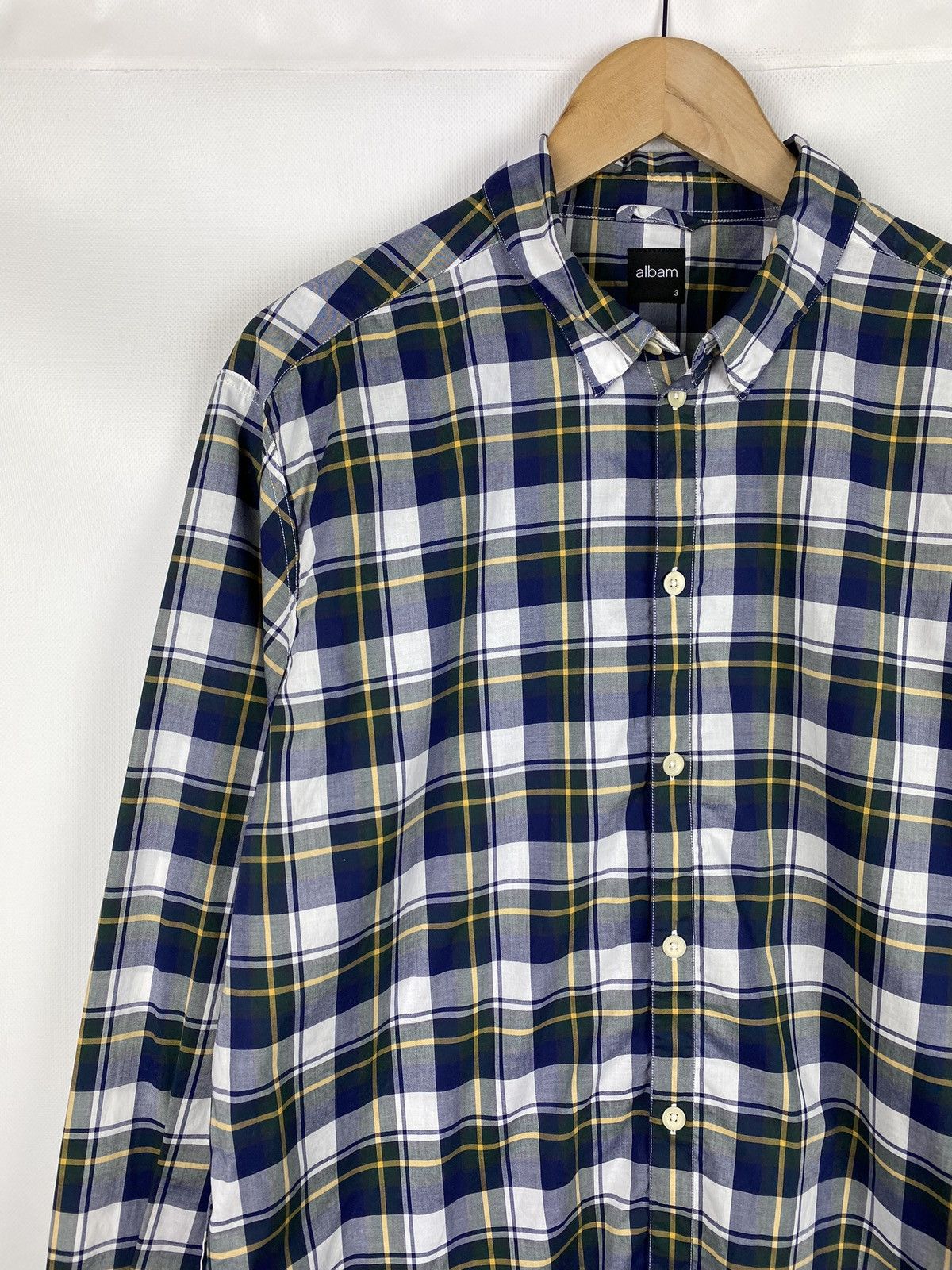 Albam Albam men’s long sleeve checked button up shirt size 3 Size US L / EU 52-54 / 3 - 4 Thumbnail