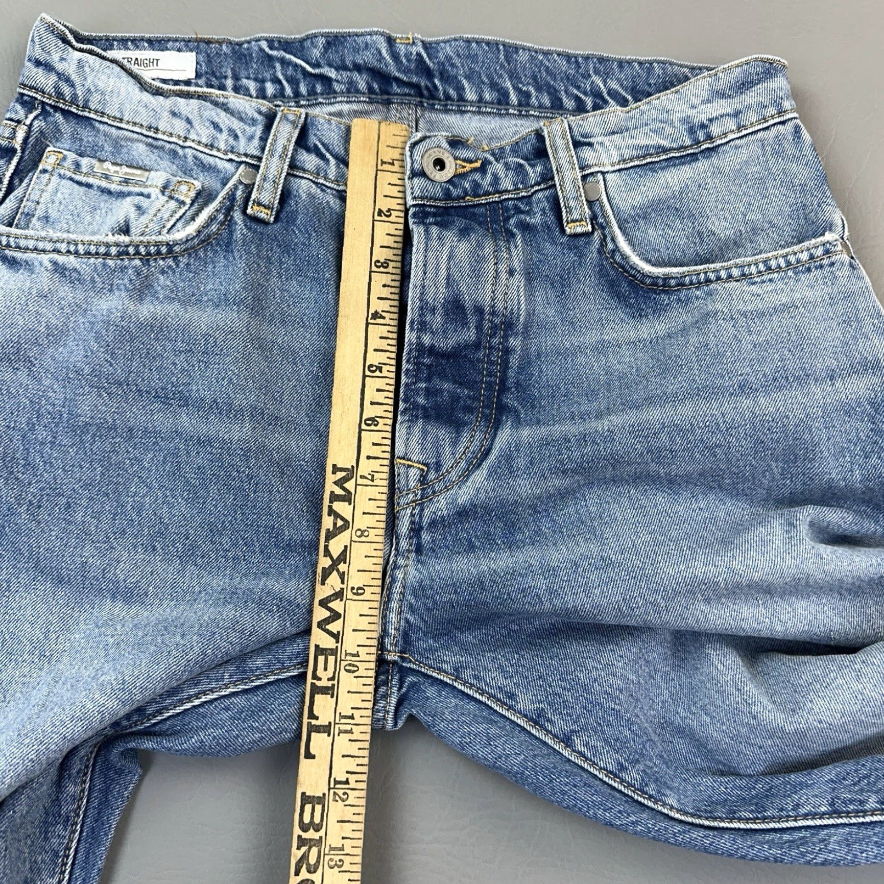 Pepe Jeans VINTAGE Pepe Jeans London Jeans Mens 30x32 Blue Denim Straight Leg Button Fly Casual Relaxed 30 Blue 90s Gothic Grunge Hip Hop Punk Logo Jeans Mens Size US 30 / EU 46 - 5 Thumbnail