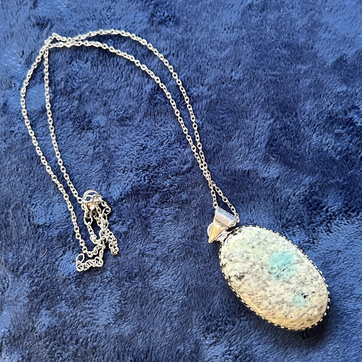 Handmade Handcrafted K2 jasper dogtooth 925 sterling pendant necklace Size ONE SIZE - 6 Thumbnail