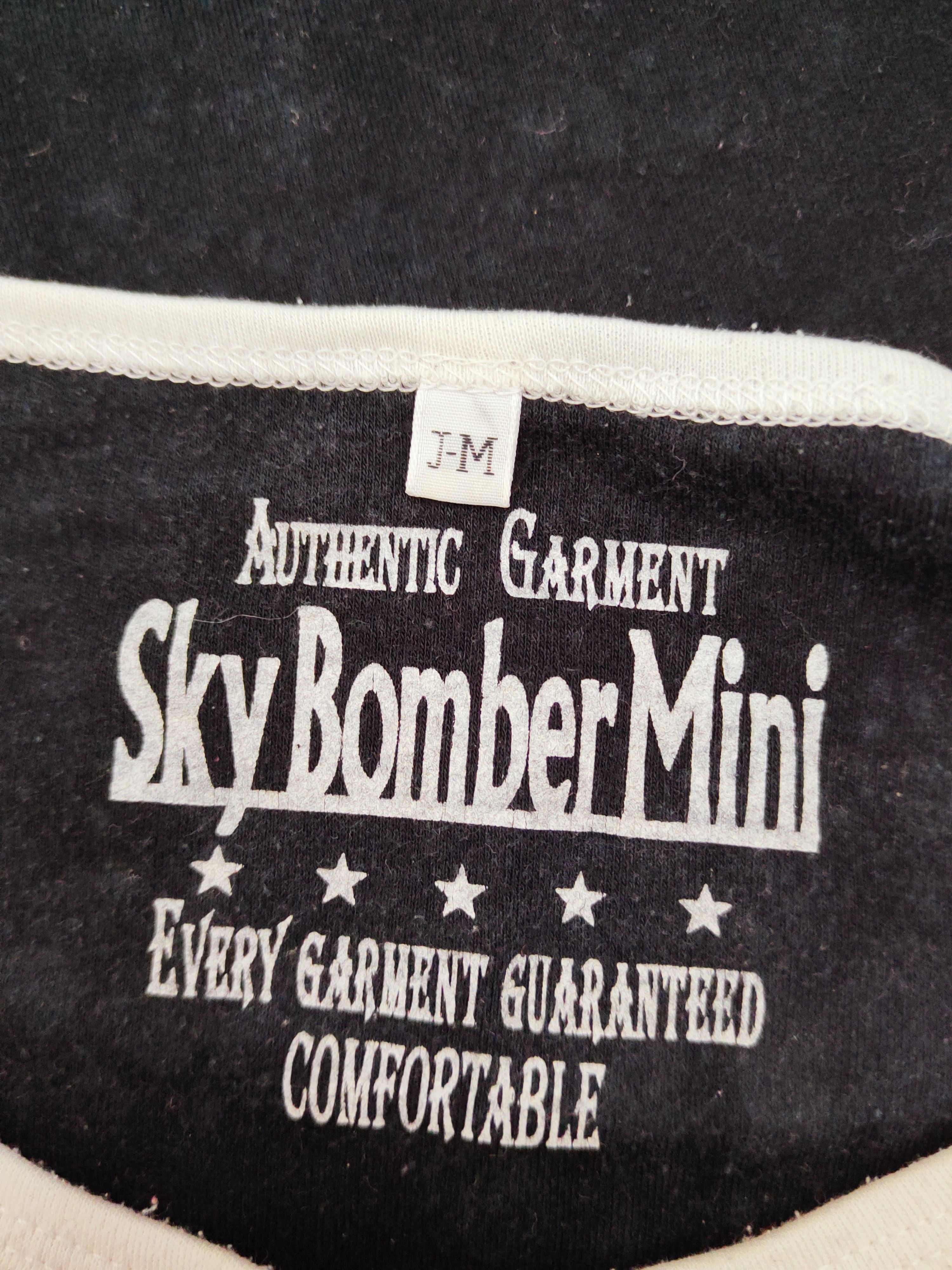 Japanese Brand × Vintage Sky Bomber Mini Black White Long Sleeve T-shirts Size S / US 4 / IT 40 - 14 Thumbnail