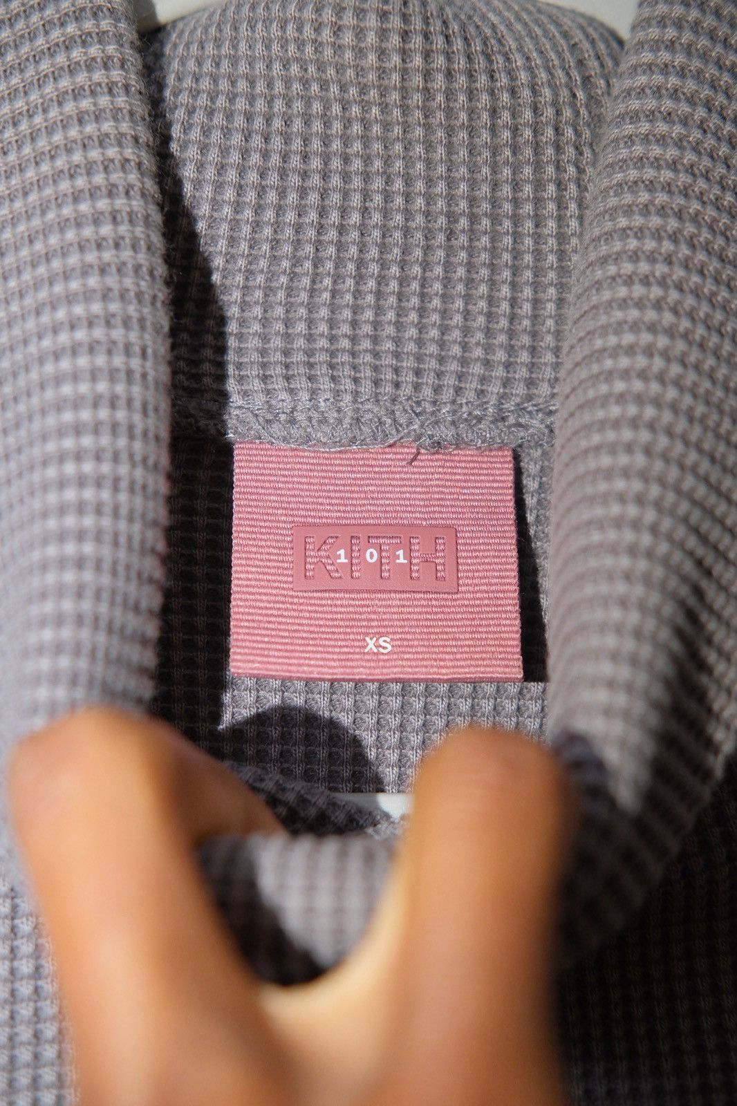 Kith Kith Grey Waffle Knit L/S Size US XS / EU 42 / 0 - 2 Thumbnail