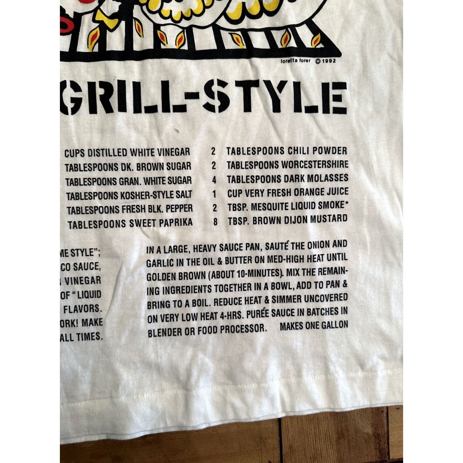 Vintage VINTAGE Cookwears T-Shirt XL White Cotton Blend Single Stitch Bar B Que Sauce Grill Style Farm Cows 1990s Mens Toys? Size US XL / EU 56 / 4 - 4 Thumbnail