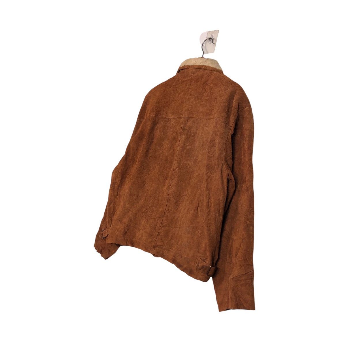 Japanese Brand 📌Vtg Biker Leather Jacket Out Brook Fur Collar Issey Miyake Size US L / EU 52-54 / 3 - 11 Thumbnail