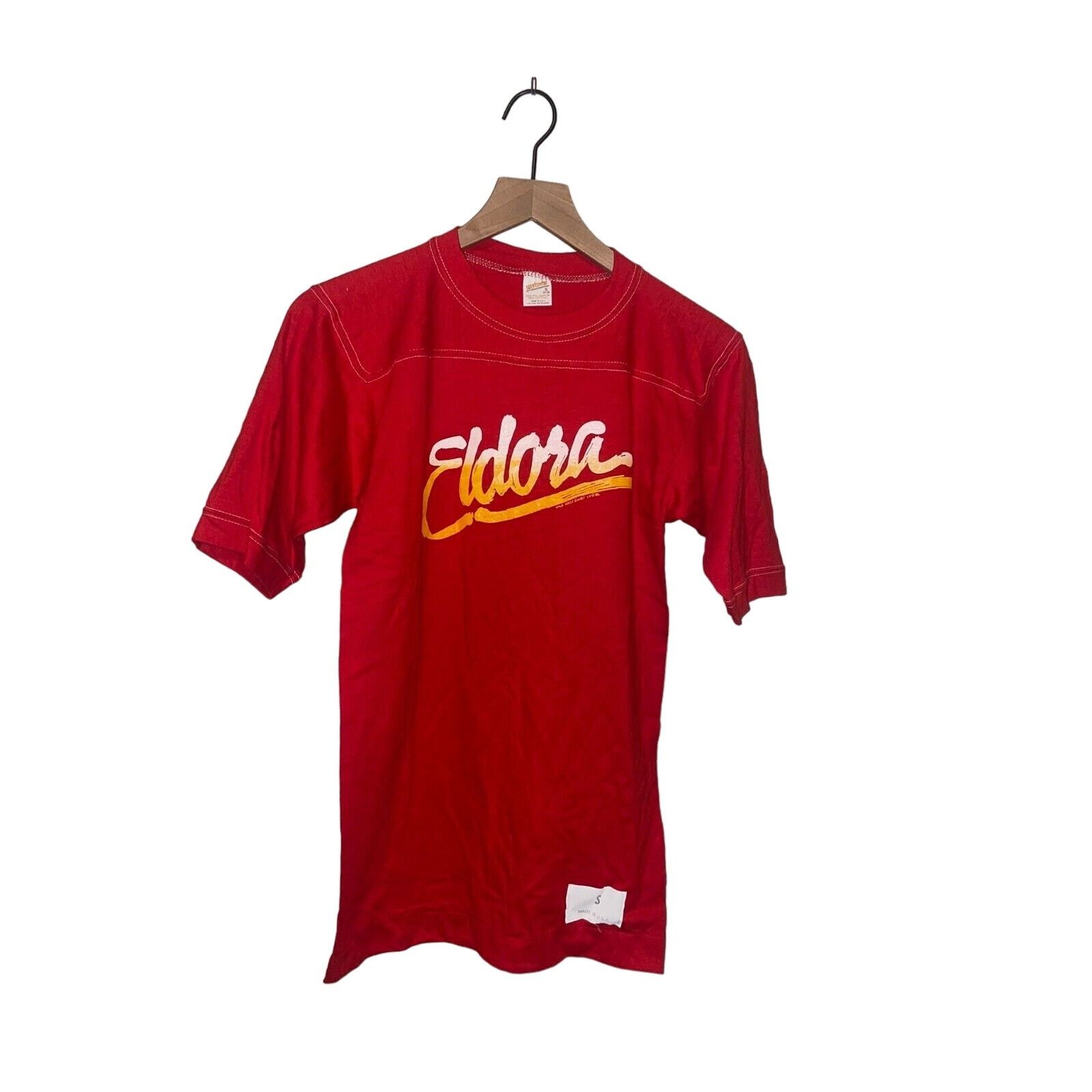 Vintage Vintage Eldora Shirt Ski Moutain Red Tee 80s VTG 1982 Small Size US S / EU 44-46 / 1 - 1 Thumbnail