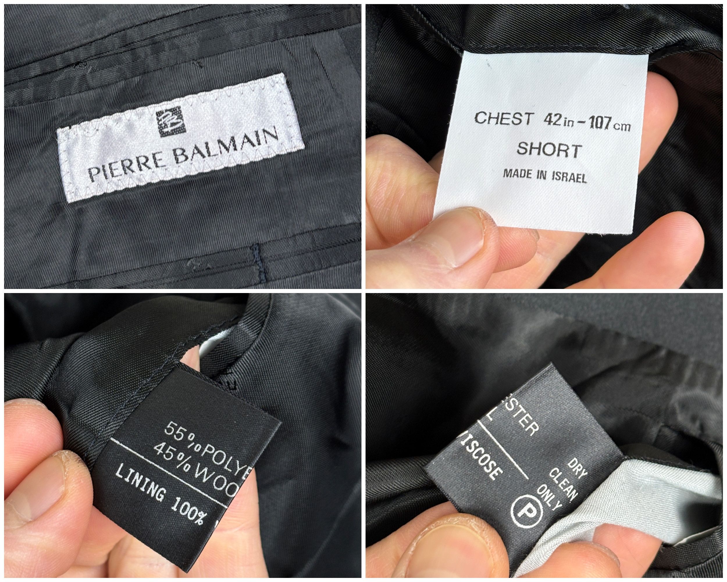 Pierre Balmain Vintage Pierre Balmain Double Breasted Suit Blazer Pants Size 42S - 9 Thumbnail