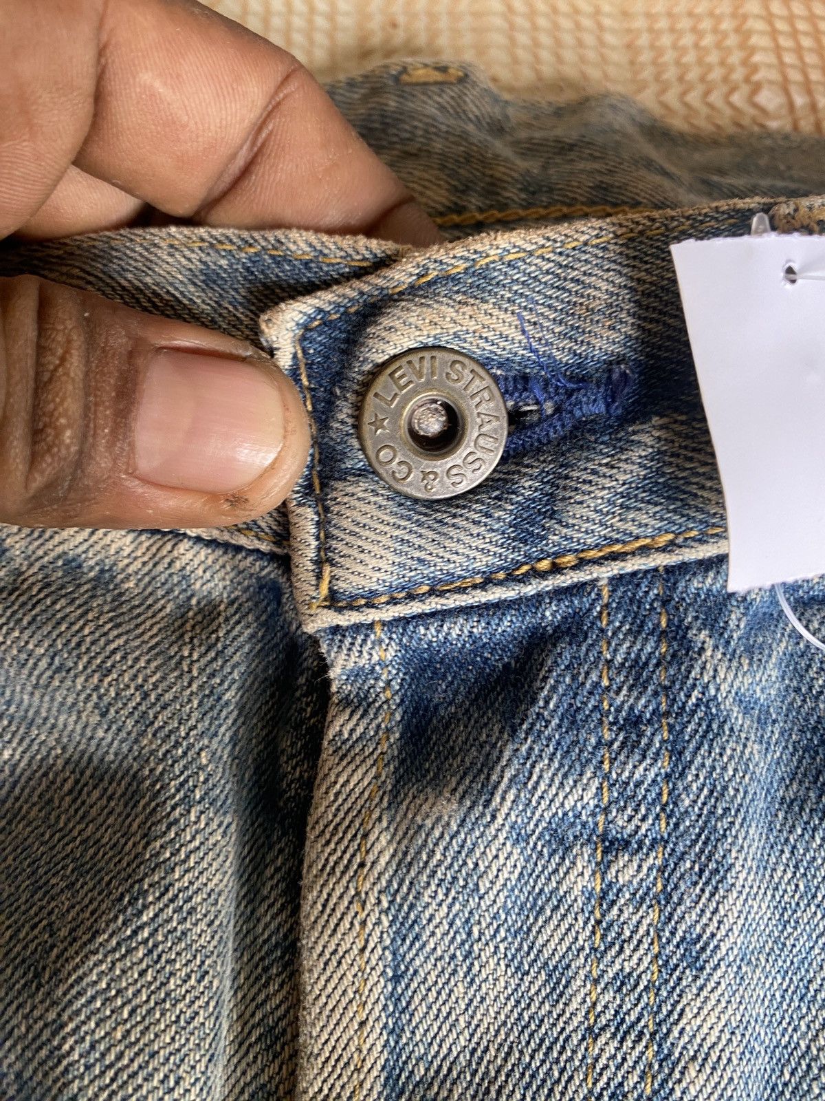 Levi's Vintage Clothing × Vintage Vintage levi’s big E buckle back denim Size US 31 - 16 Thumbnail