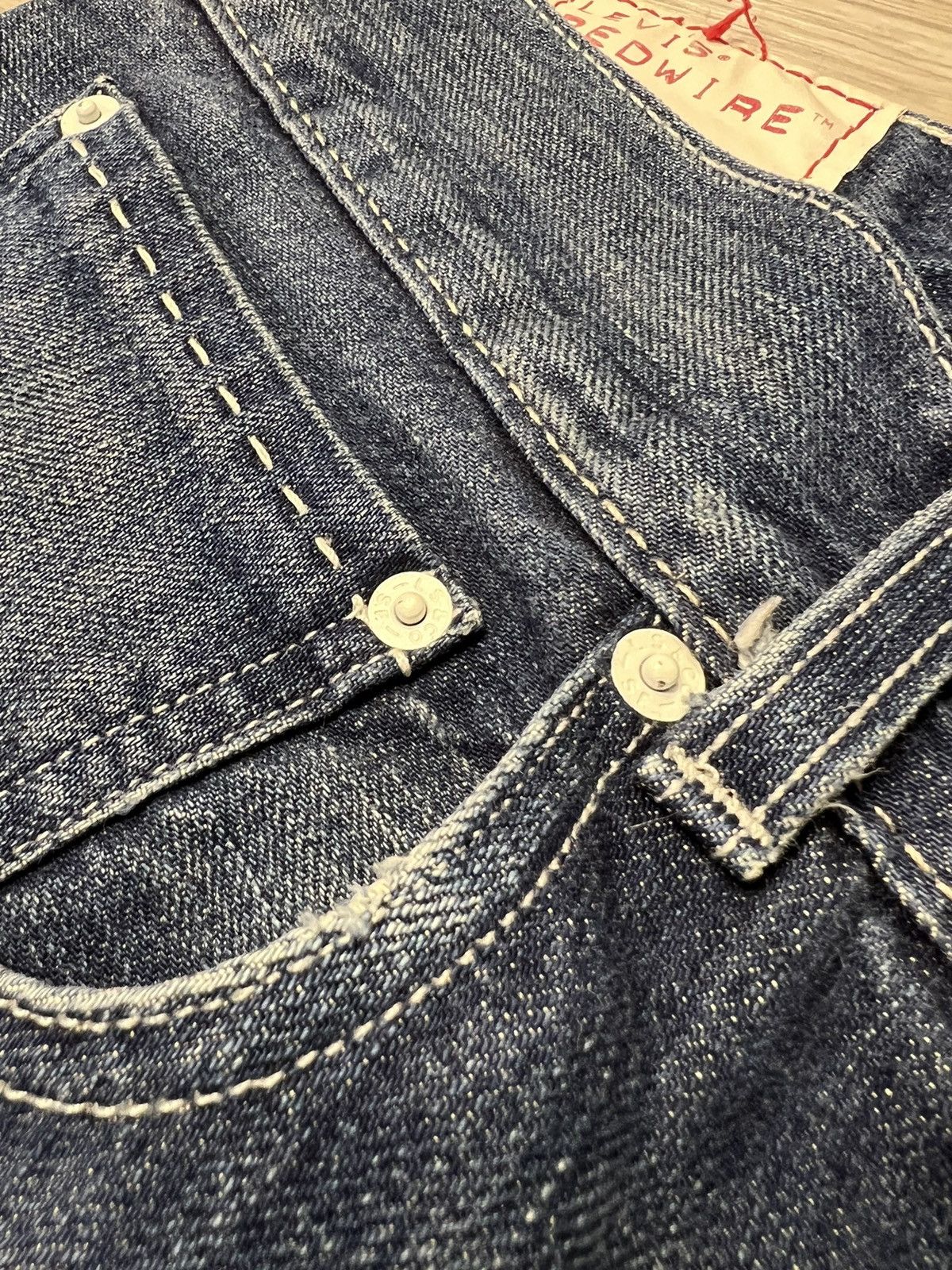 Levi's × Levi's Vintage Clothing × Vintage Vintage Rare Levis Redwire Denim Jeans Shorts Size US 32 / EU 48 - 6 Thumbnail