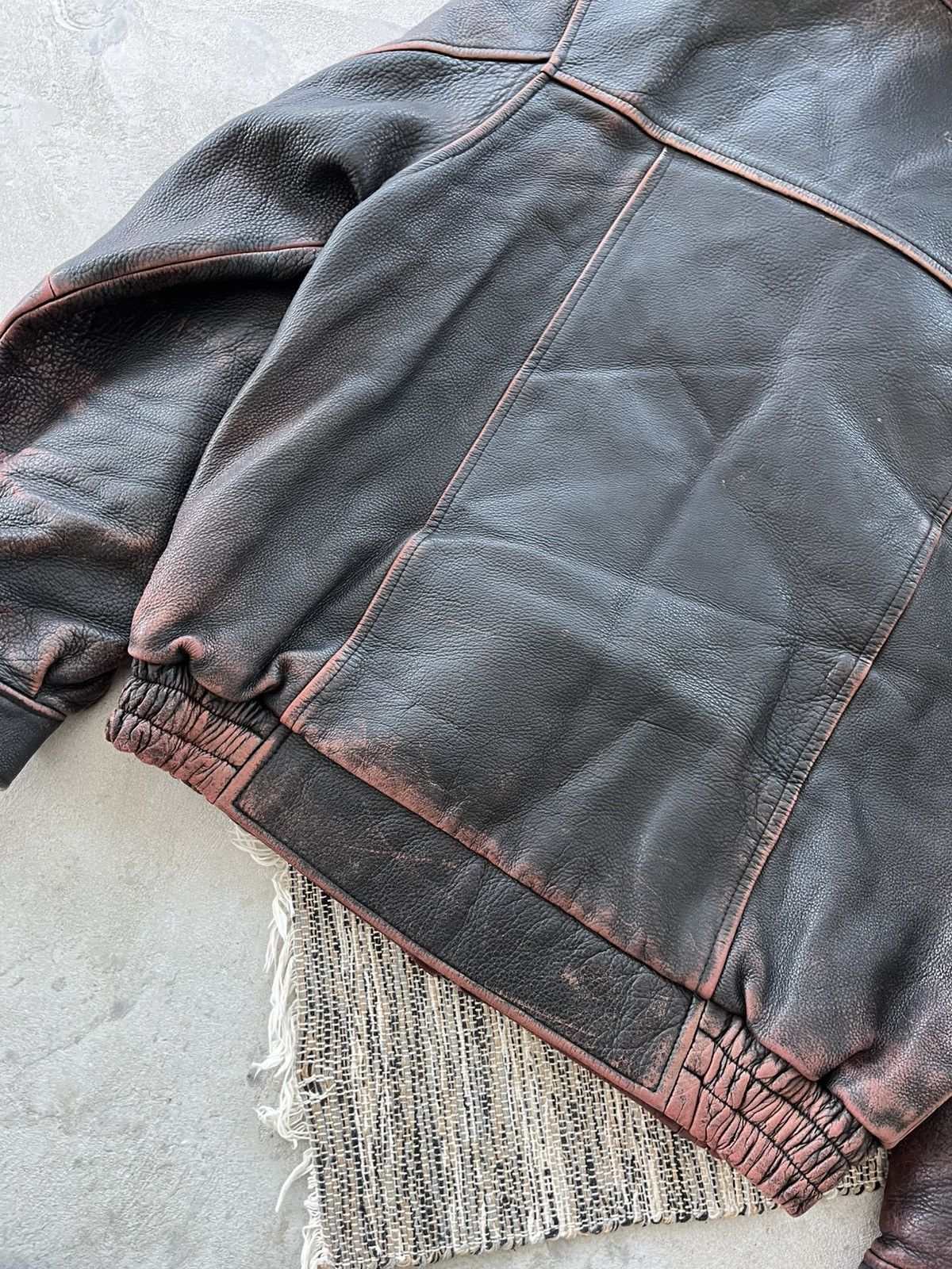 Genuine Leather Hype Vintage Coach Black Red Leather Bomber Jacket Y2K Sk8 Size US XL / EU 56 / 4 - 19 Thumbnail