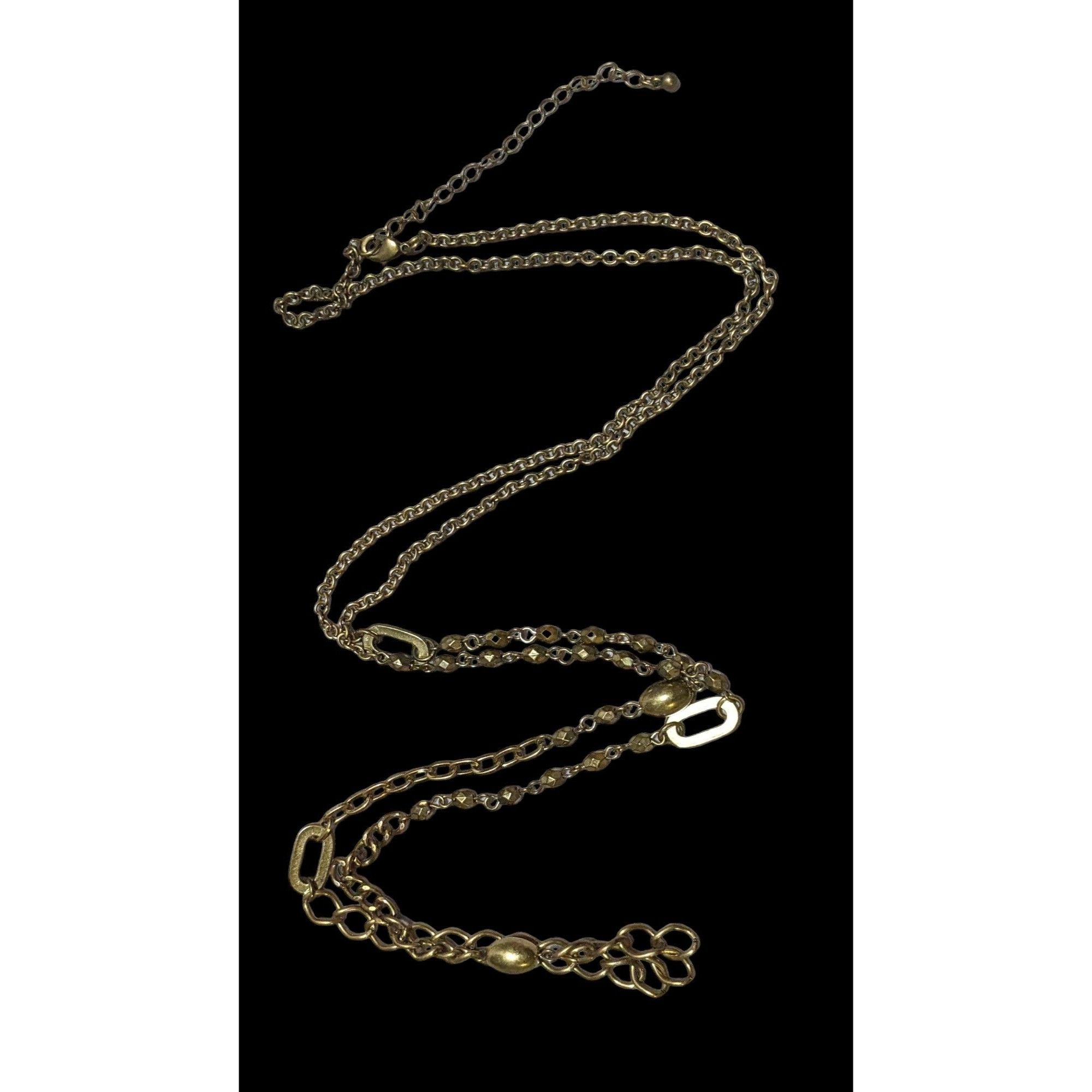 Other Retro Gold Abstract Beaded Link Necklace Size ONE SIZE - 1 Thumbnail