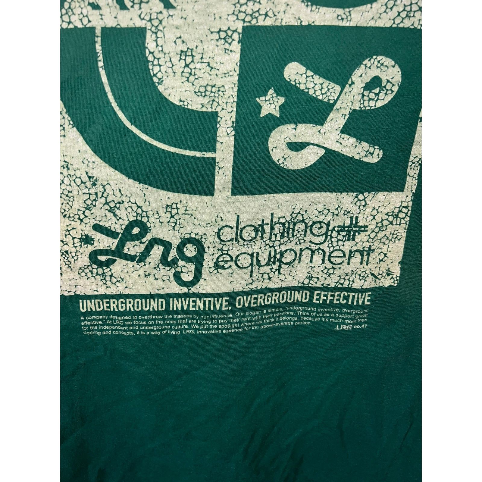 LRG Y2K LRG Green Shirt Underground Inventive Shirt Tee L Large Size US L / EU 52-54 / 3 - 7 Thumbnail