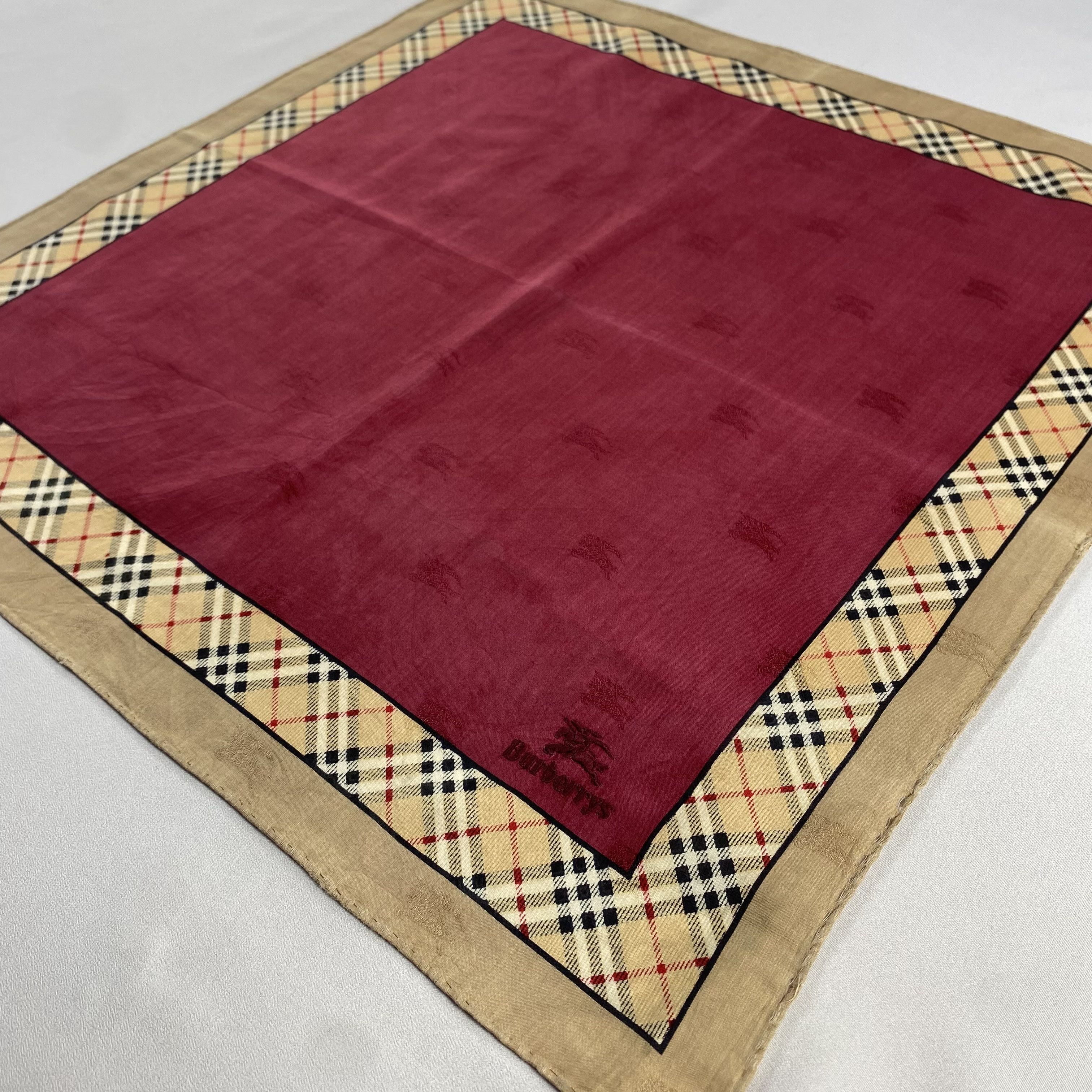 Burberry × Vintage Burberry Handkerchief / Neckerchief / Bandana-P1604 Size ONE SIZE - 2 Thumbnail