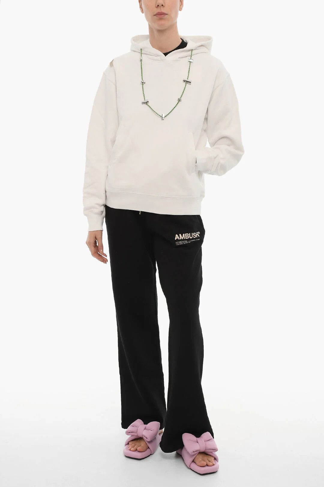 Ambush Design og1mm0426 Removable Chain Hoodie in White Size XS / US 0-2 / IT 36-38 - 4 Thumbnail