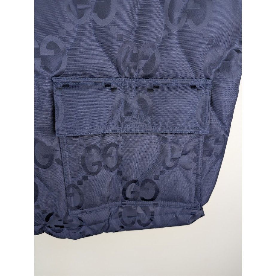 Gucci o1rshd1 Nylon Canvas GG Jumbo Gilet in Navy Size US M / EU 48-50 / 2 - 16 Thumbnail