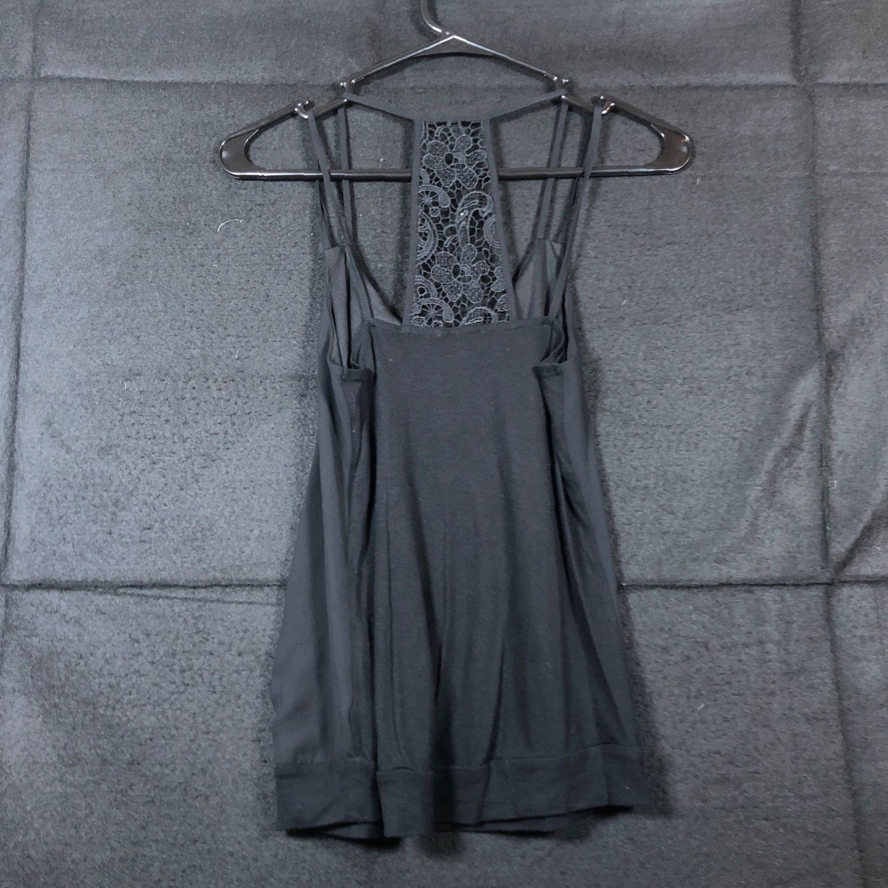 Express Express Blouse Sleeveless Black Lace Back Accent XS Womens Pullover Strappy Tank Twill Nylon/Polyester? Size XS / US 0-2 / IT 36-38 - 7 Thumbnail