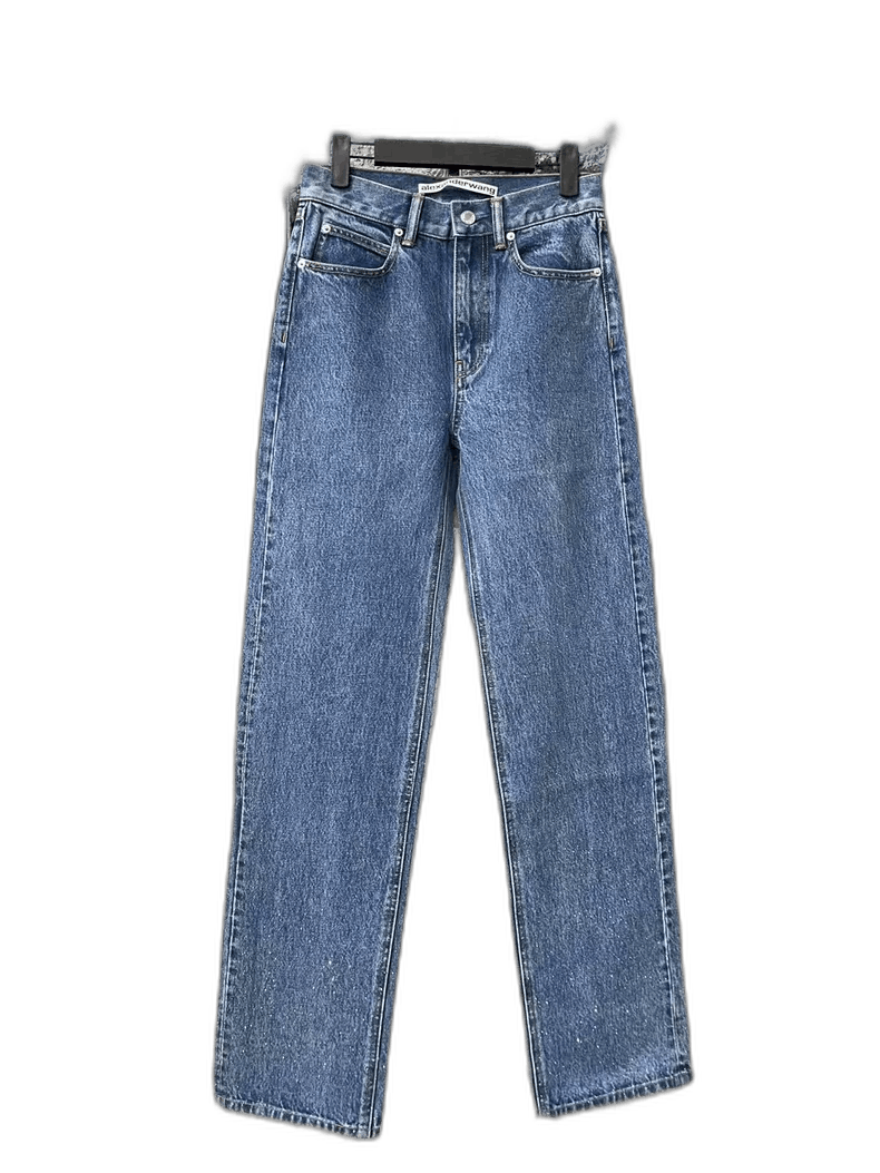 Alexander Wang Alexander Wang Denim Pants with Rhinesotnes-yf Size US 26 / EU 42 - 1 Thumbnail