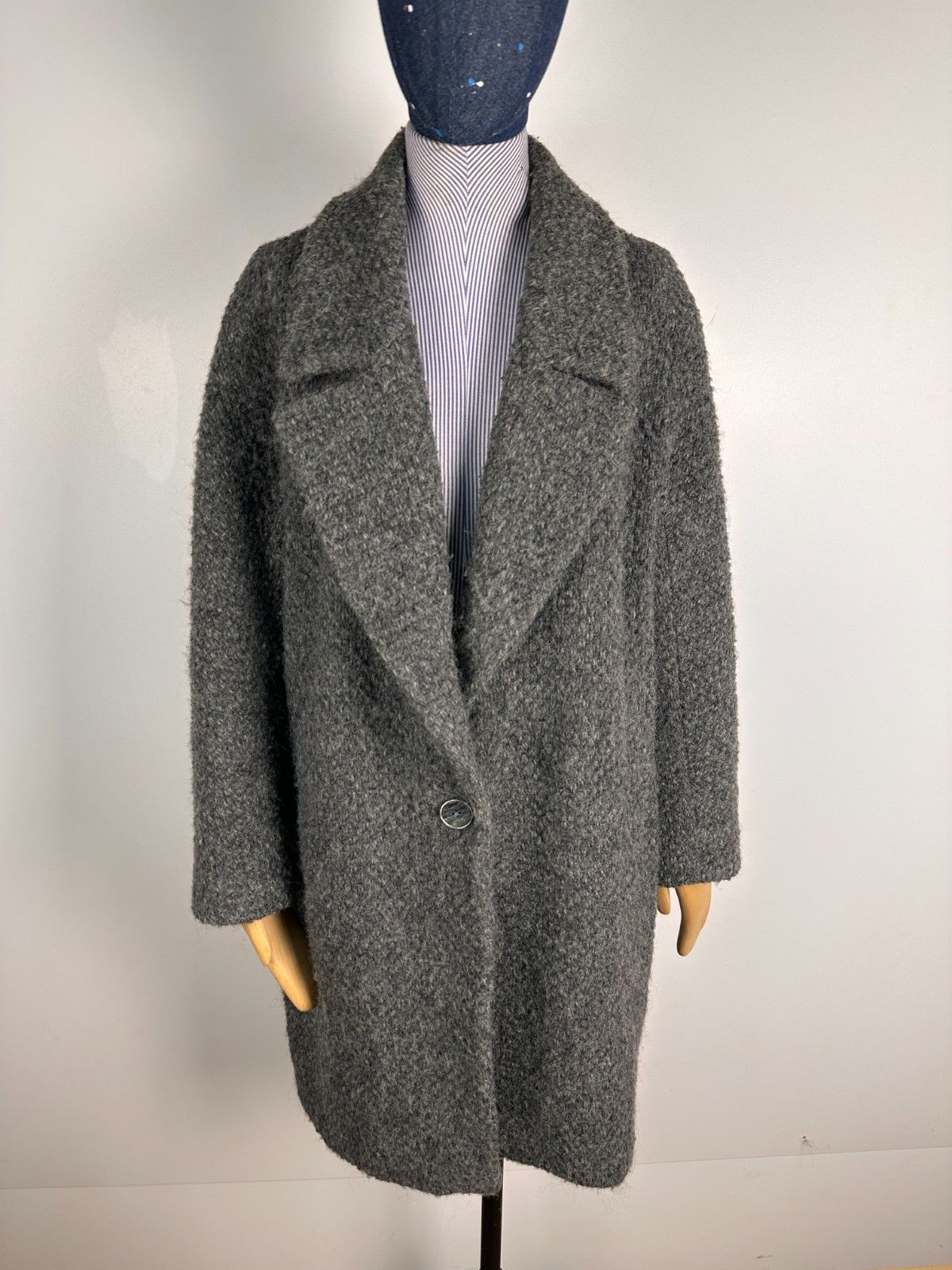 Massimo Dutti Wool Unlined Wool Coat Womens Gray Size M