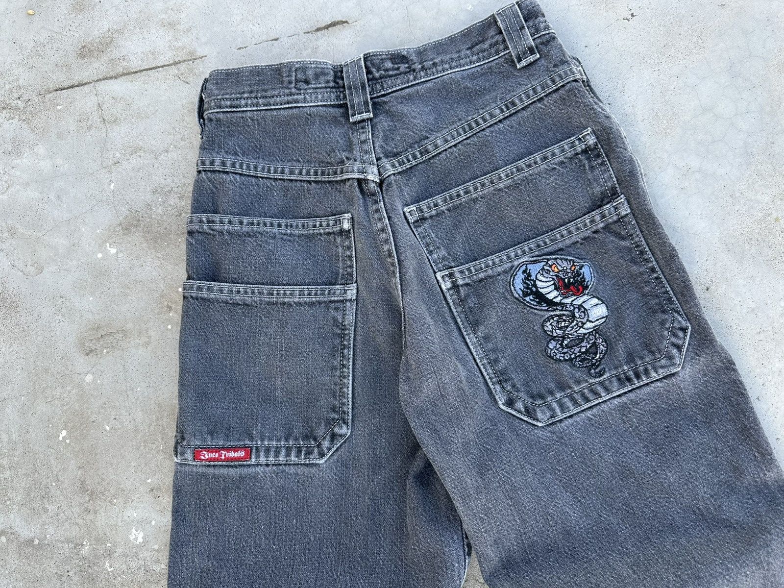 JNCO JNCO Jeans Kids Wide Leg Baggy Denim - Cobra Embroidered Size US 26 / EU 42 - 4 Thumbnail