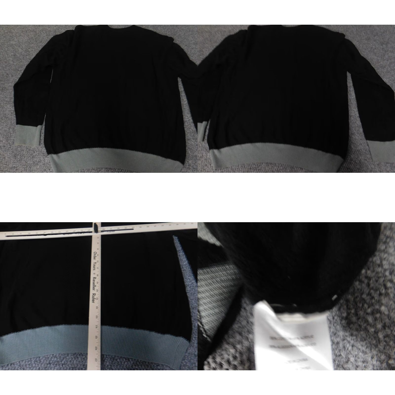 Vintage Marq75 Mens Sweater L black V-Neck Pullover Athletic Fit Elbow Patch Knit Shirt Size US L / EU 52-54 / 3 - 8 Thumbnail