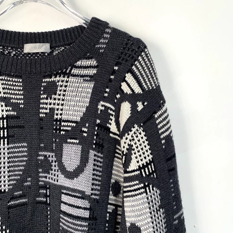 Dior Dior Color block pattern jacquard full-printed wool round-n Size US M / EU 48-50 / 2 - 3 Thumbnail