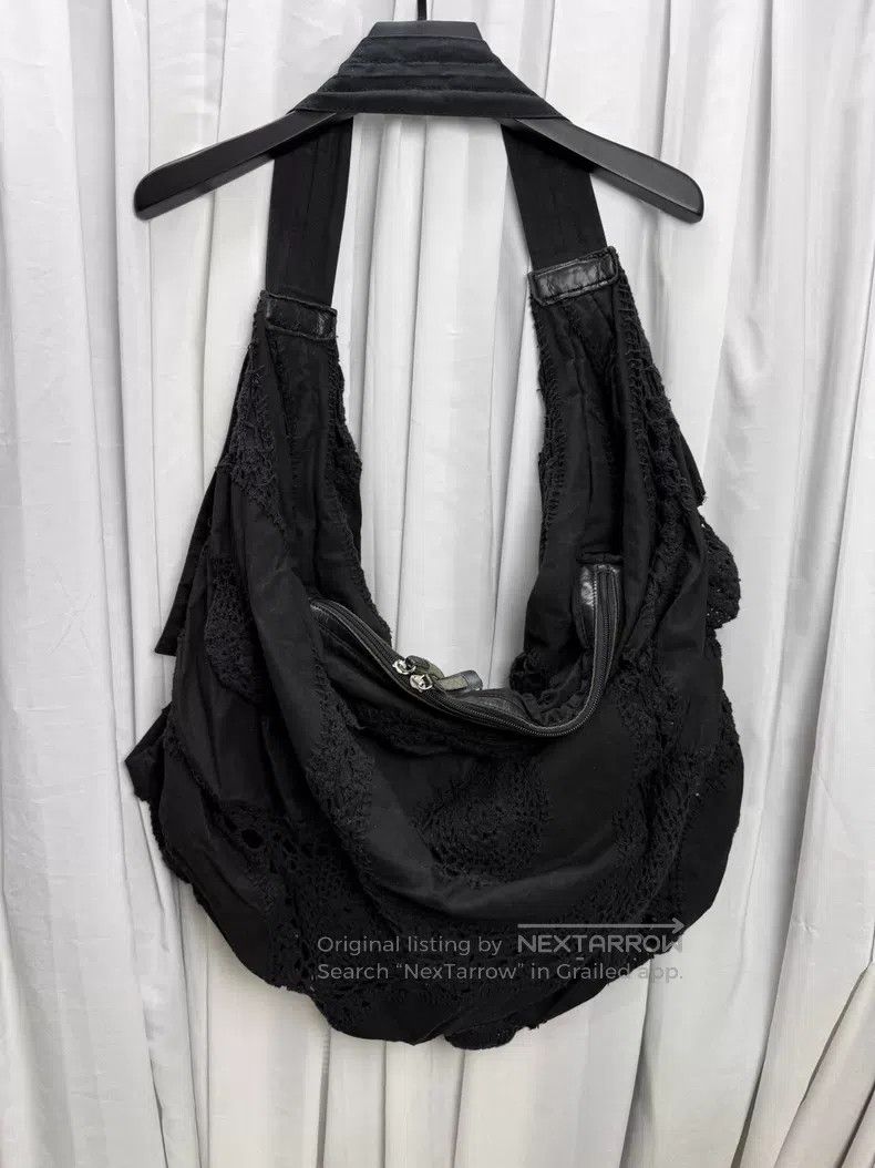 Yohji Yamamoto Yohji Yamamoto Cutout Floral Crochet Dim Sum Bag Size ONE SIZE - 4 Thumbnail