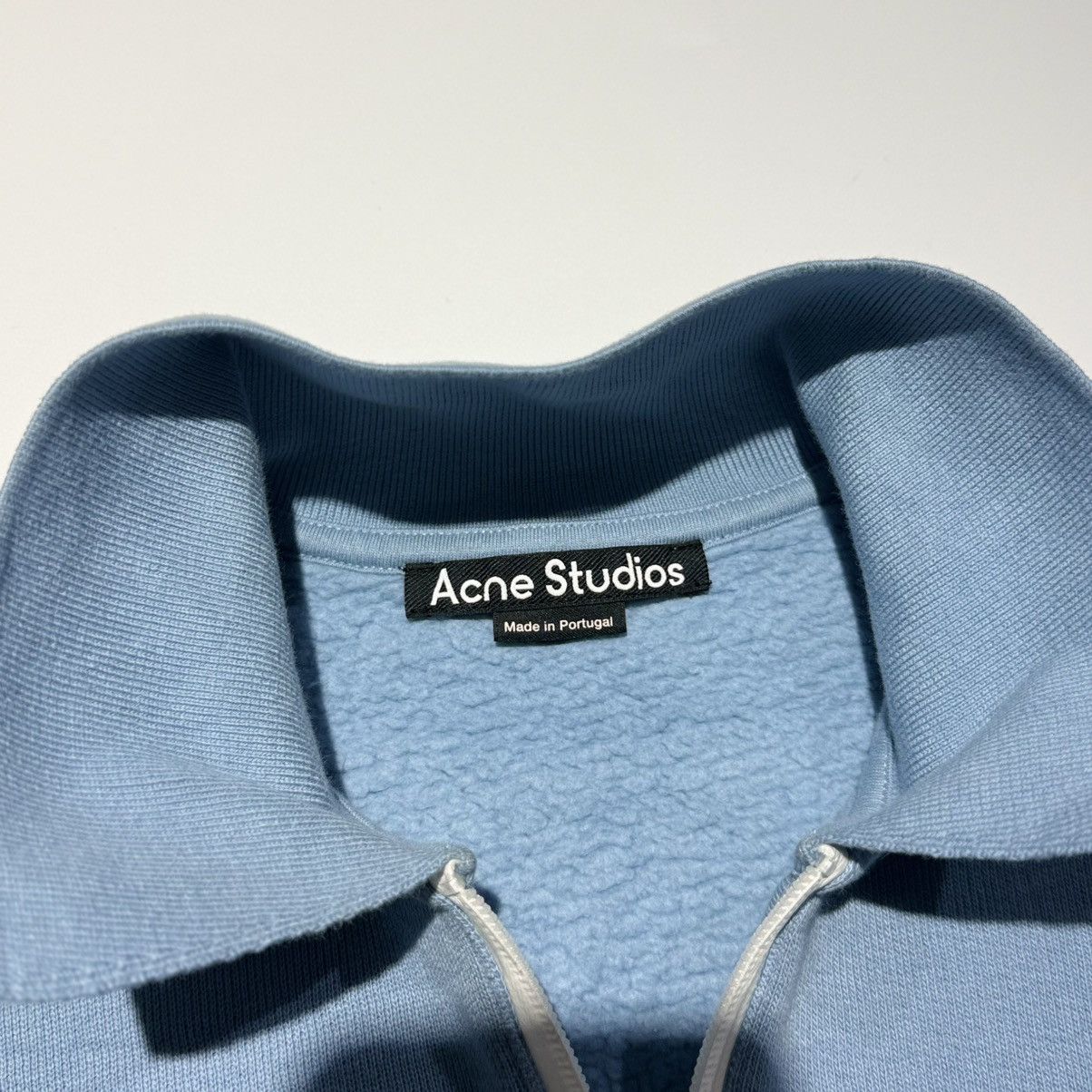 Acne Studios Acne Studios Mineral Blue Face Logo Half-Zip Sweater Size US S / EU 44-46 / 1 - 5 Thumbnail
