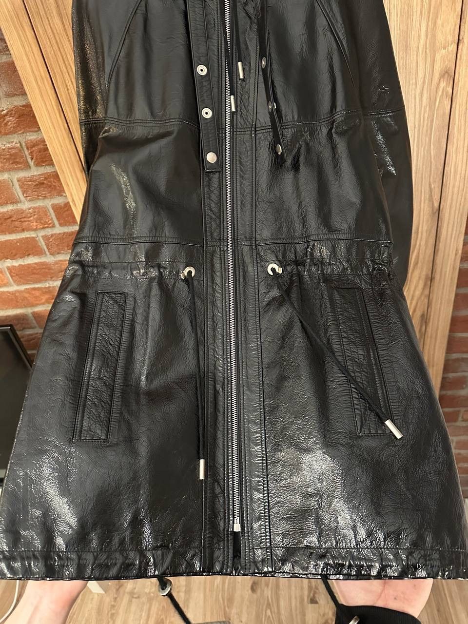 Saint Laurent Paris Saint Laurent Paris Leather Black Parka F38/S Size S / US 4 / IT 40 - 9 Thumbnail