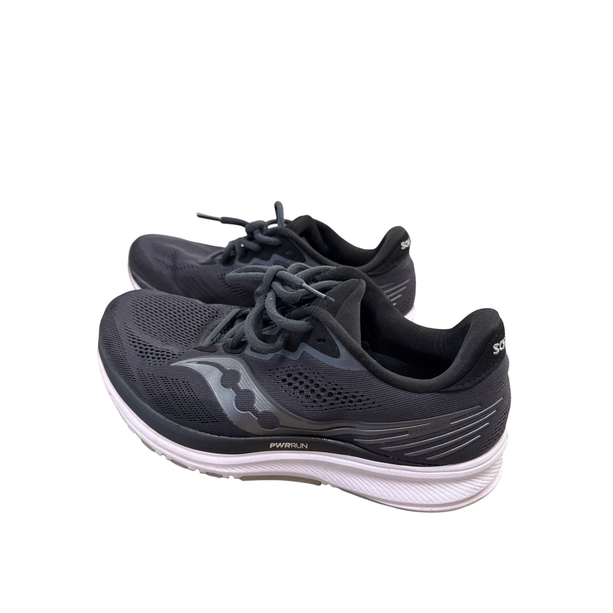 Saucony Saucony Mens PWRRUN Running Shoes Black Mesh Size 9.5 SKU 71 Size US 9.5 / IT 39.5 - 3 Thumbnail