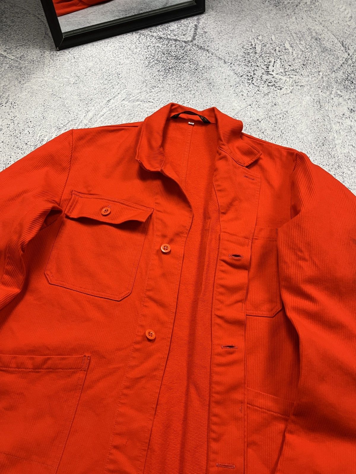 Le Laboureur Vintage 90’s Streule’s German Workwear Chore Jacket Orange Size US L / EU 52-54 / 3 - 11 Thumbnail