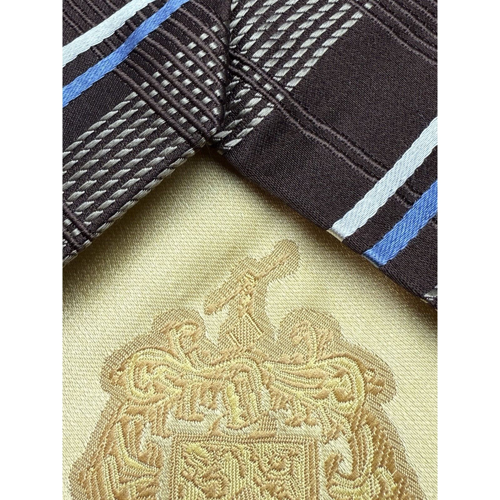 Donald Trump Donald J Trump Signature collection Tie Brown Striped 59" Size ONE SIZE - 5 Thumbnail