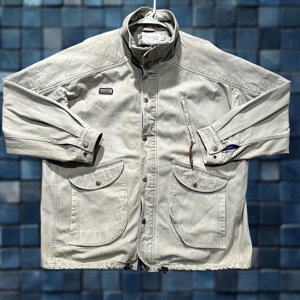 Vintage Columbia Jacket Mens XL Beige Canvas Field Barn Chore Coat Radial Sleeve GUC Vintage Size US XL / EU 56 / 4 - 1 Thumbnail