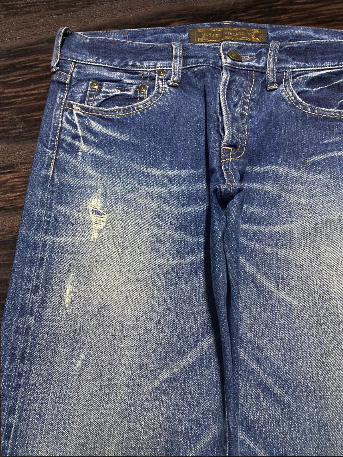 GOA Goa Selvedge Denim Distressed Jeans Size US 30 / EU 46 - 7 Thumbnail